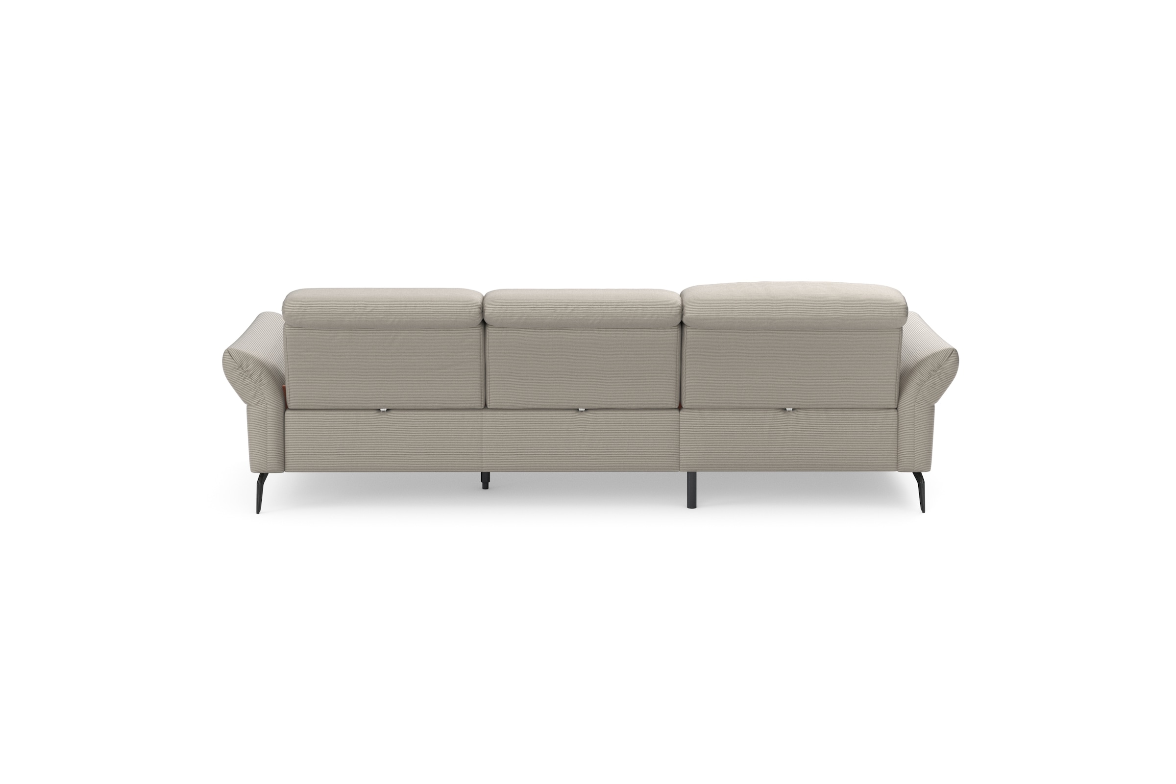 INOSIGN Ecksofa »Coco L-Form«, Sitztiefen-, Arm- und Kopfteilverstellung, Cord-Bezug, Fußhöhe 15 cm