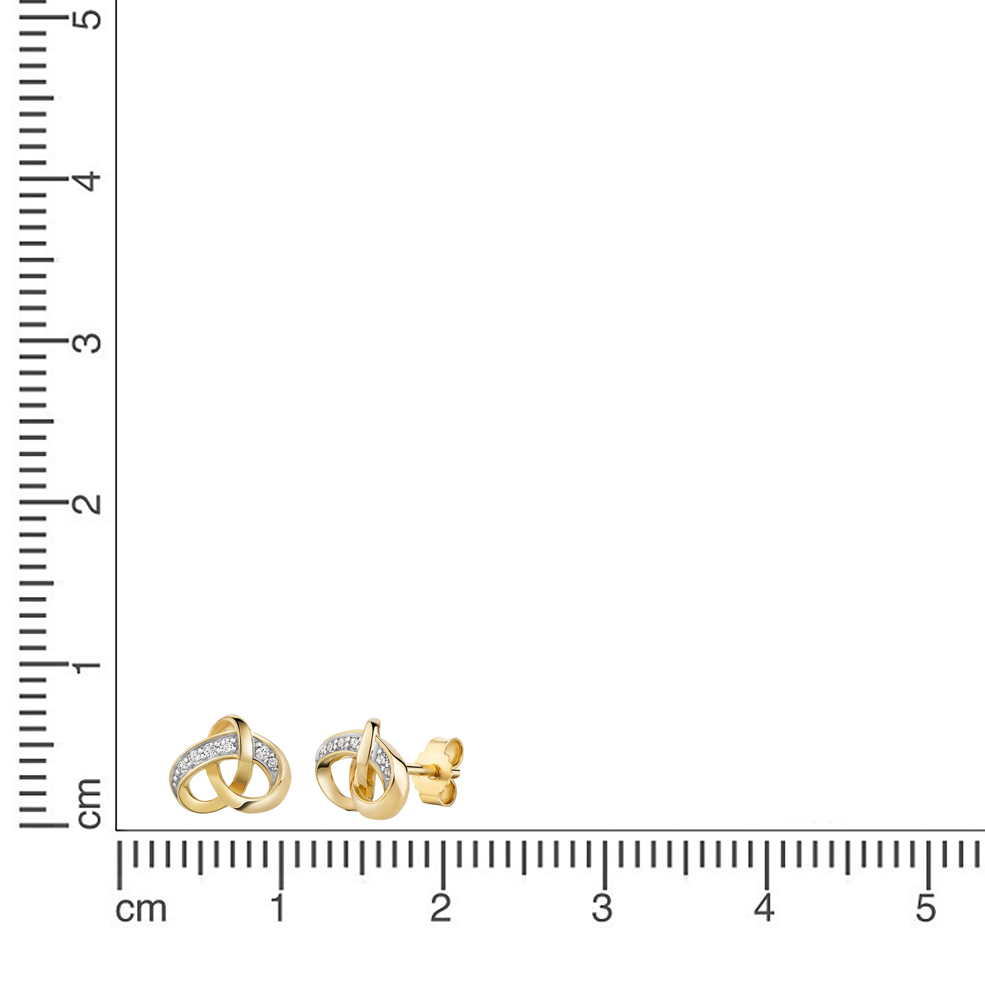 Firetti Paar Ohrstecker »Schmuck Geschenk Gold 333 Ohrschmuck Ohrringe Infinity Optik« mit Zirkonia (synth.)