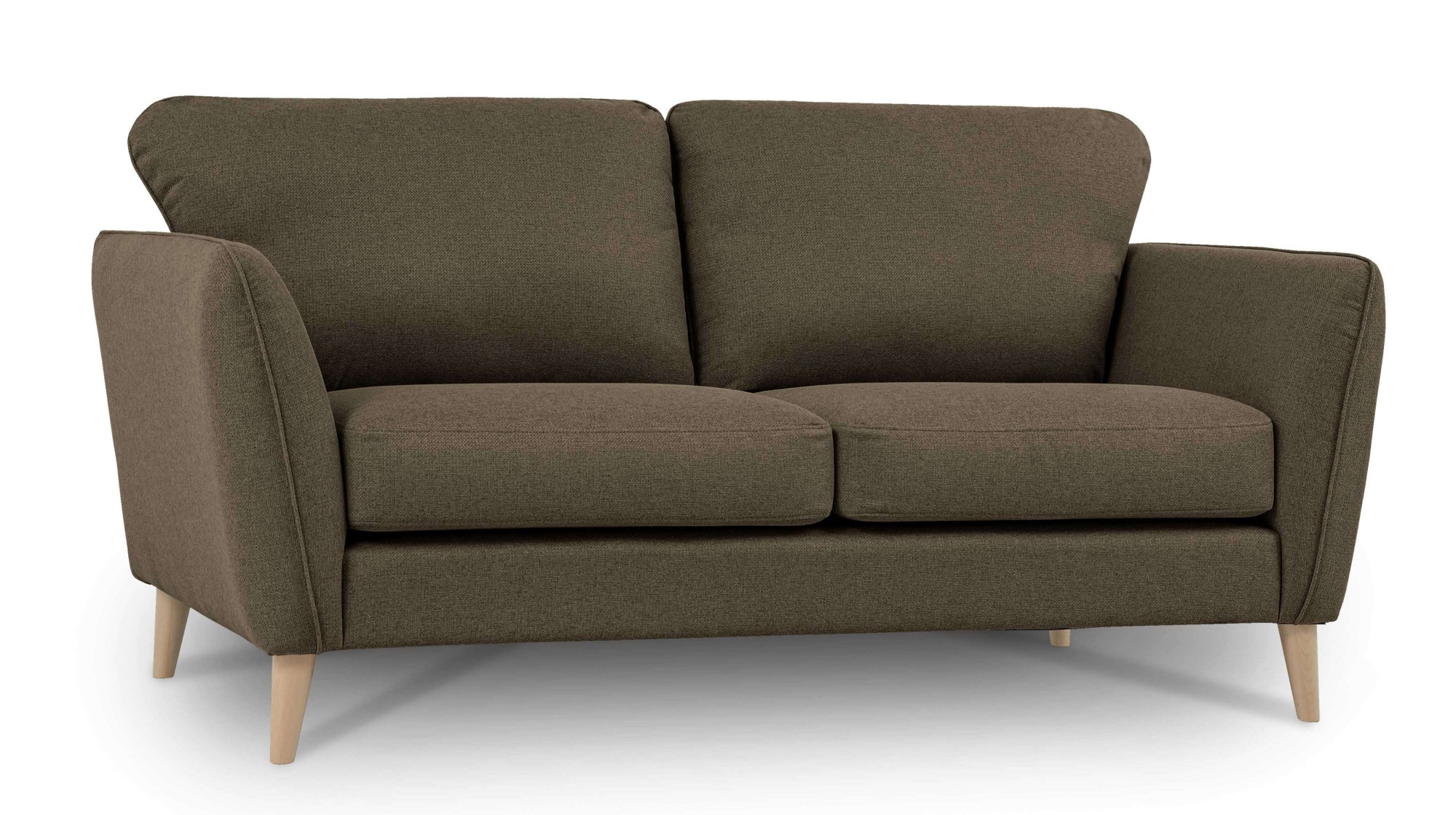 Home affaire 2-Sitzer »MARSEILLE Kompaktsofa 170 cm, Cord, Flachgewebe, Struktur, Webstoff«, Massivholzbeine Eiche, Landhausstil, Wellenunterfederung