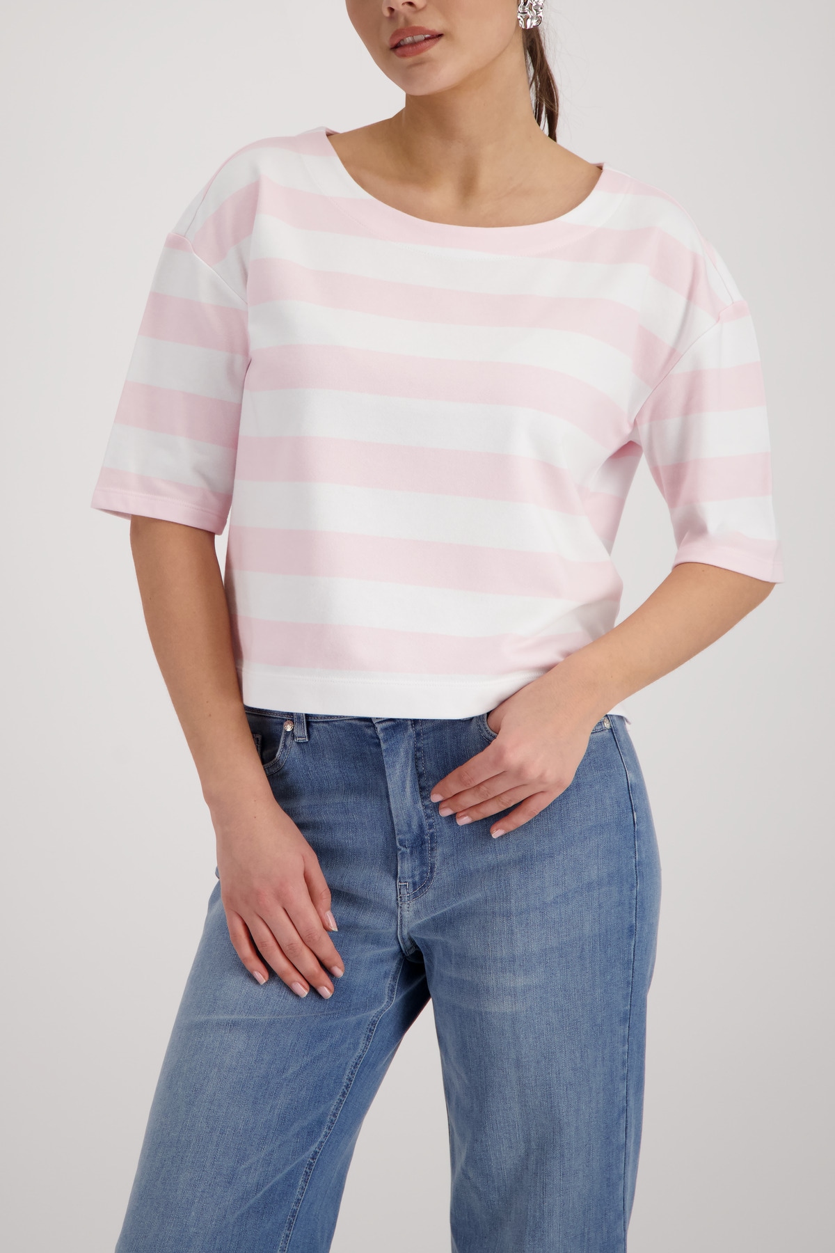 Monari Sweatshirt »Sweatshirt Basic Ringel«, Regular fit mit Streifen
