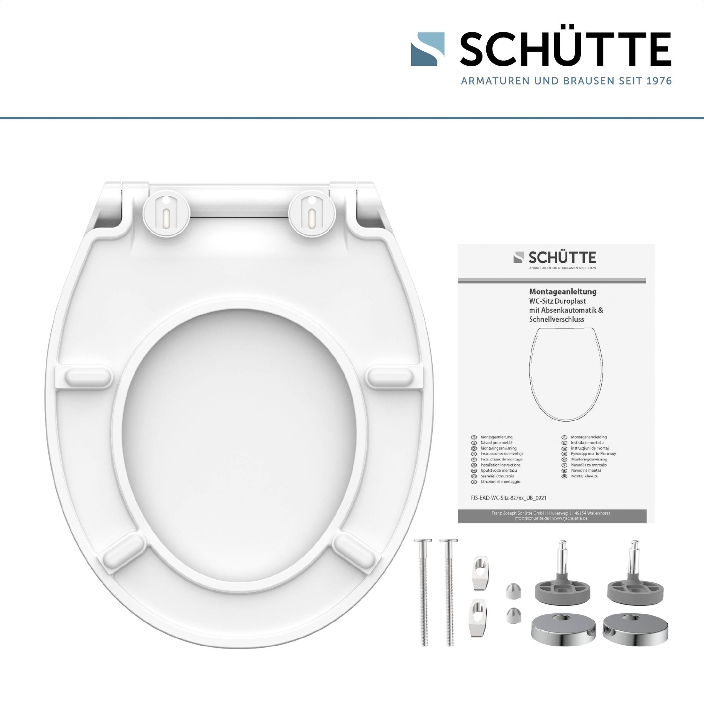 Schütte WC-Sitz »SLIM« Duroplast, Absenkautomatik, Schnellverschluss, besonders flache Form