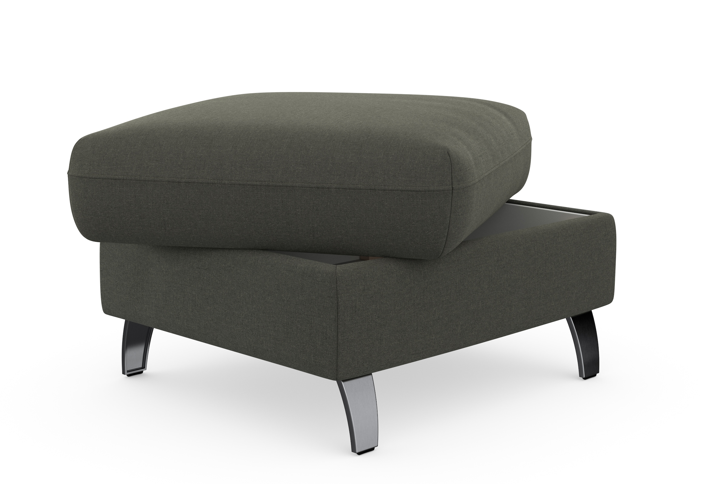 sit&more Stauraumhocker »Grenoble« mit Stauraum und satinierten Füßen