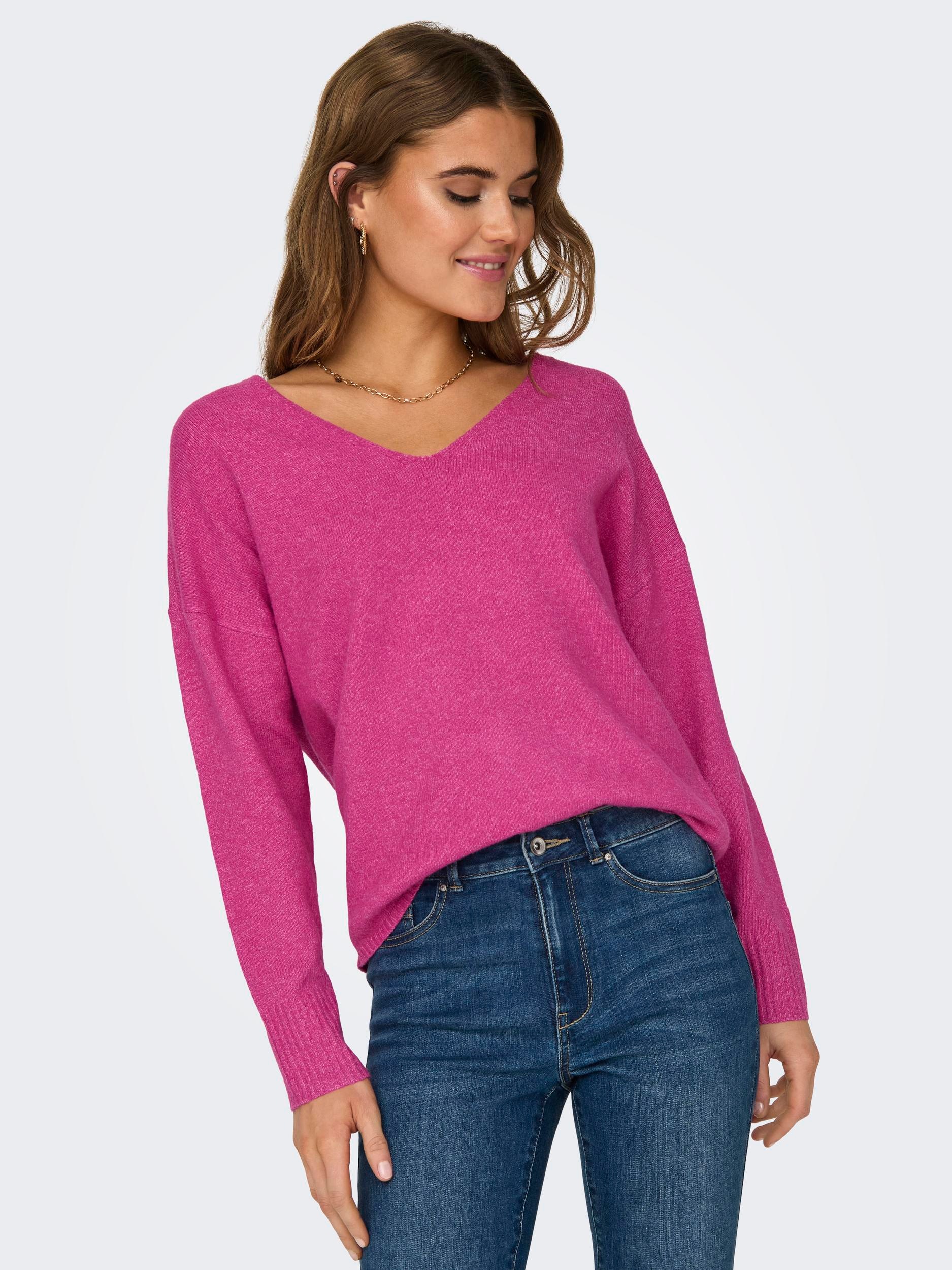 ONLY V-Ausschnitt-Pullover »ONLRICA LIFE L/S V-NECK PULLO KNT NOOS«