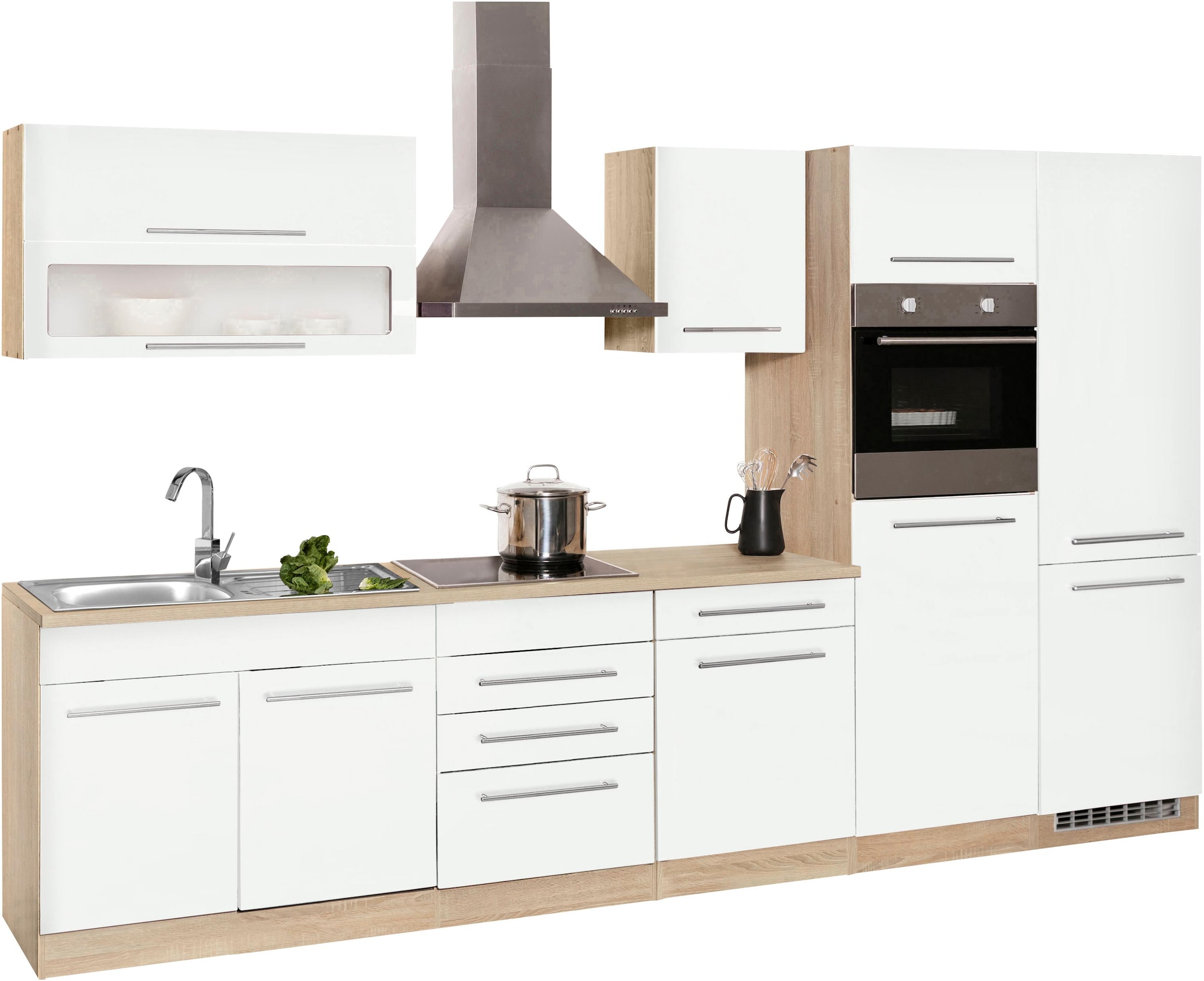 KOCHSTATION Küchenzeile »KS-Eton« ohne E-Geräte, Breite 330 cm