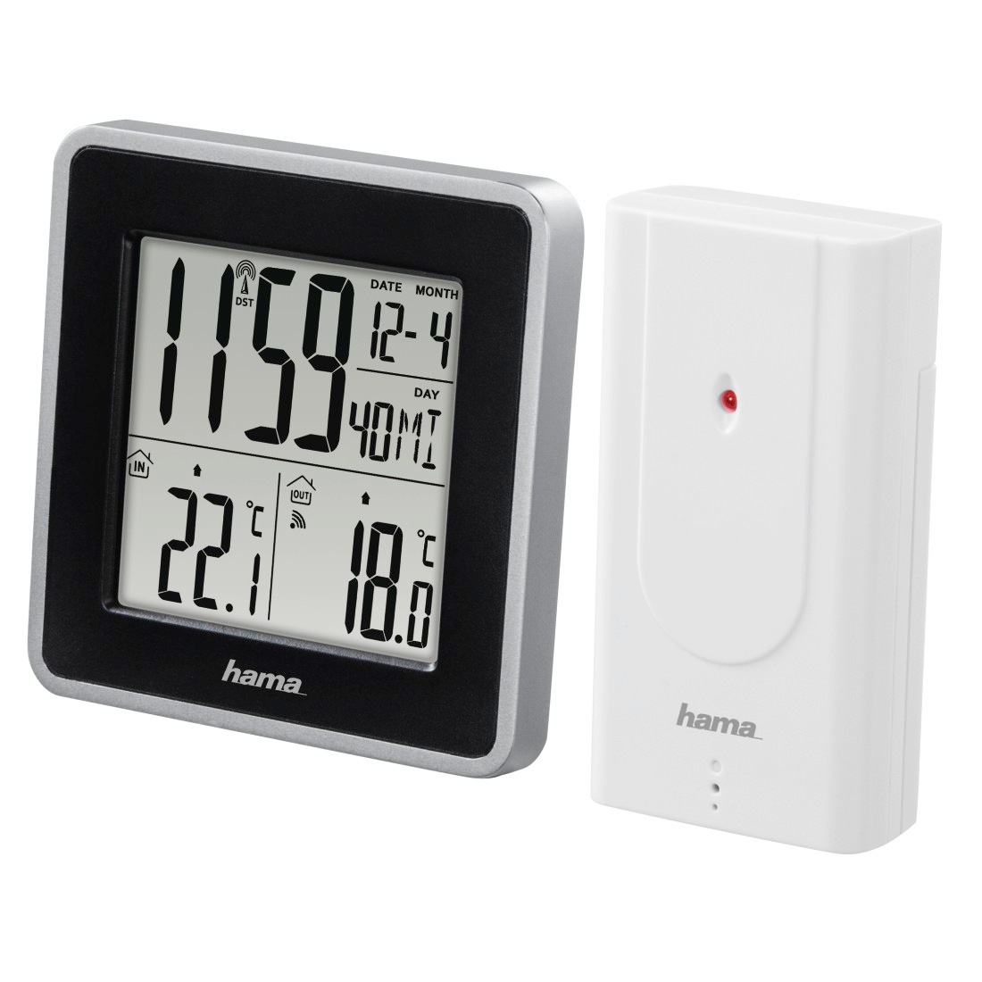 Hama Wetterstation mit Außensensor, Funk, Innen-/Außentemperatur