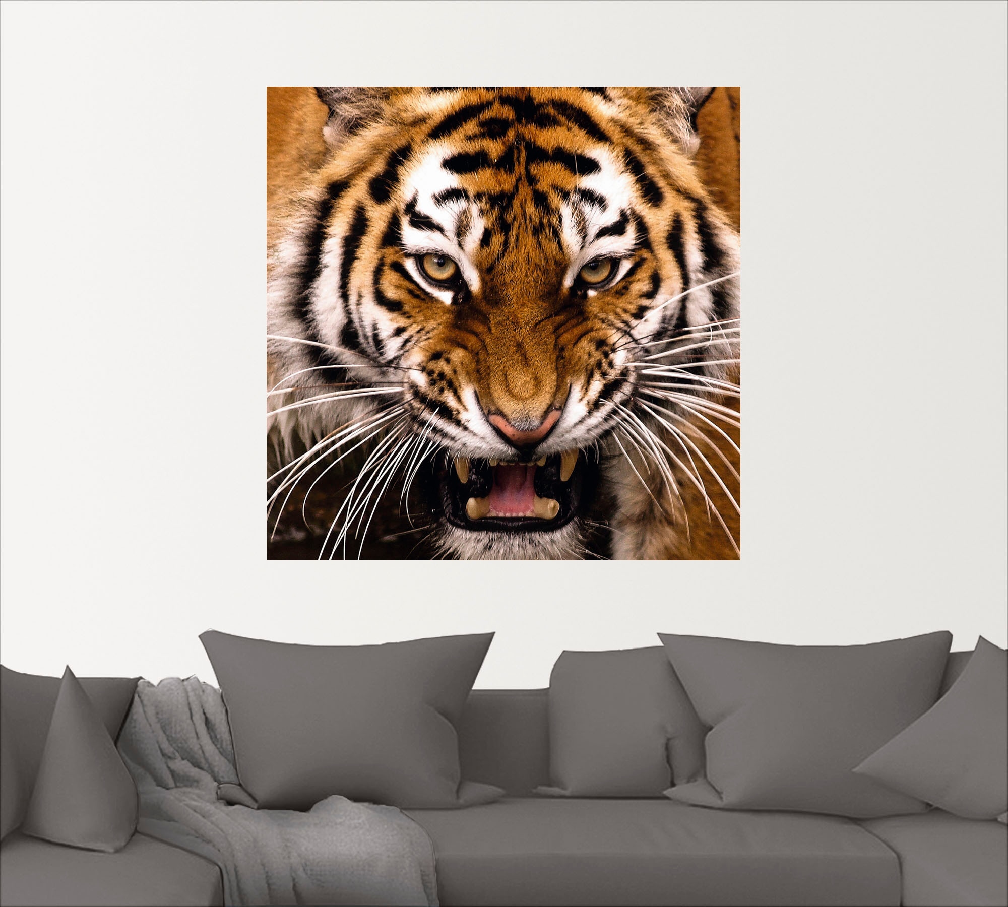 Artland Wandbild »Tiger Kopf«, Wildtiere, (1 St.), als Leinwandbild, Wandaufkleber in verschied. Größen