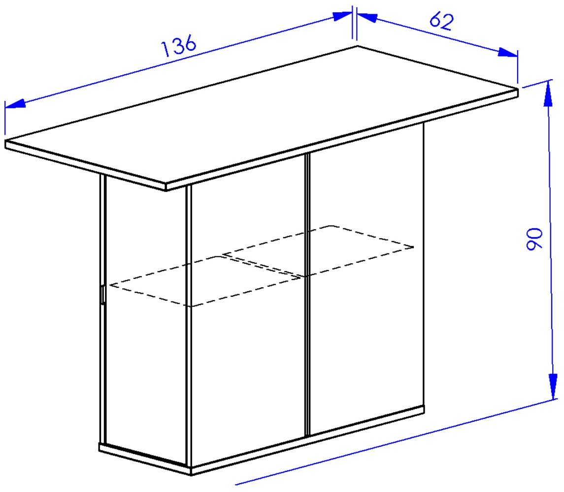 Gami Küchentisch »Boreal« Eine praktische Kücheninsel mit Stauraum