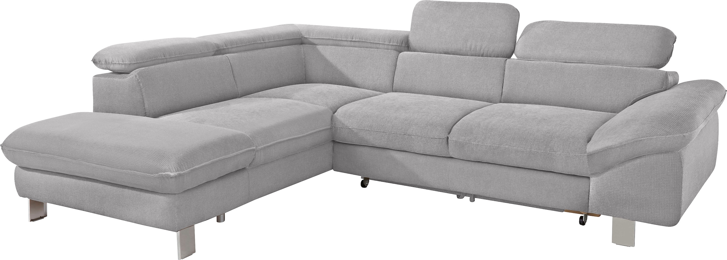 COTTA Polstergarnitur »Driver«, (Set, 2 tlg.), bestehend aus Ecksofa und Hocker, mit Kopfteilverstellung