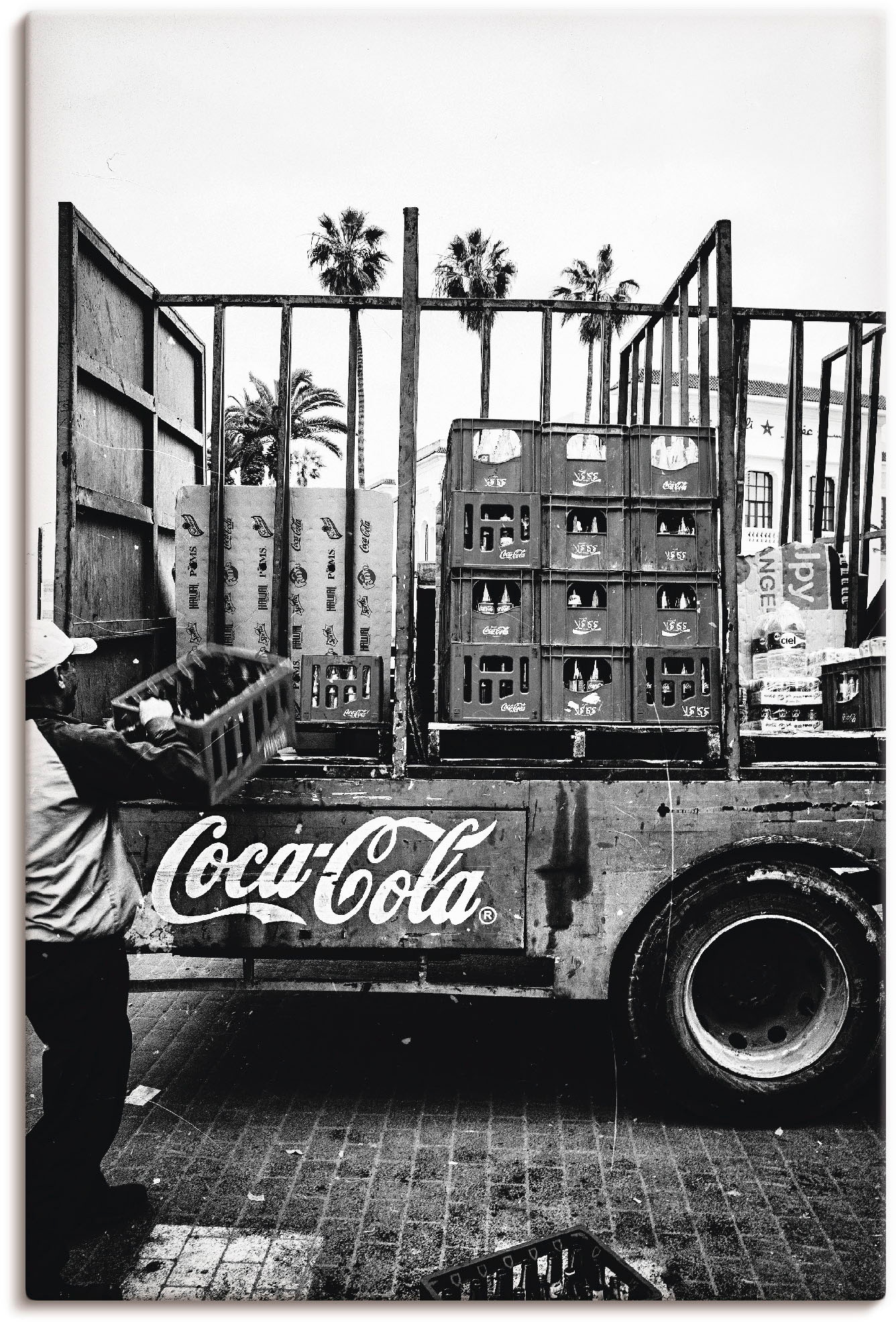 Artland Wandbild »CocaCola-LKW in El Jadida - Marokko«, Auto, (1 St.), als Alubild, Outdoorbild, Leinwandbild, Poster, Wandaufkleber