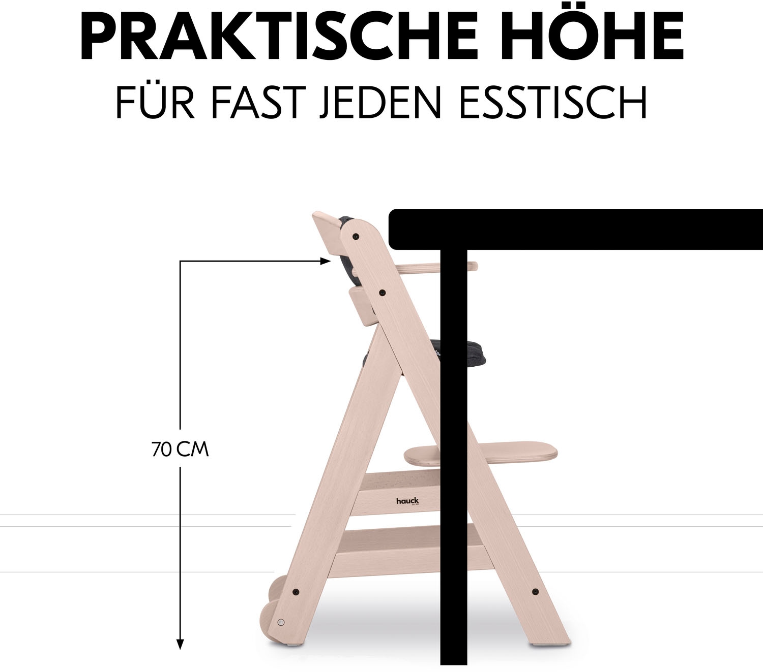 Hauck Hochstuhl »Beta+, Whitewashed«, FSC® - schützt Wald - weltweit