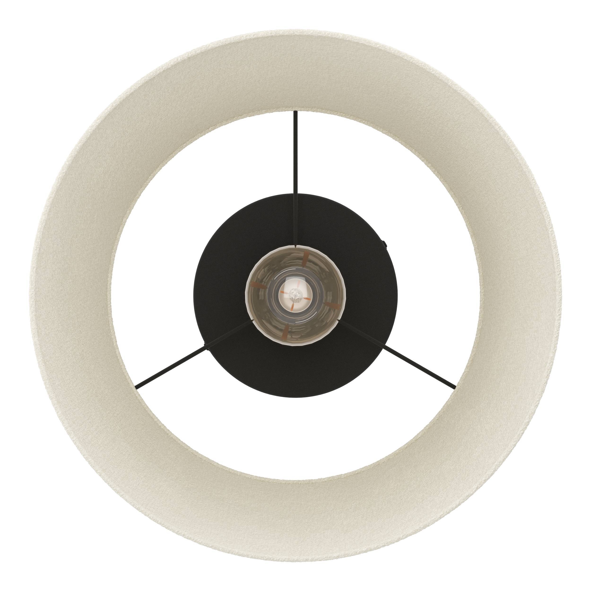 EGLO Deckenleuchte »Febres Wohnzimmerlampe, Schlafzimmerlampe Metall und Textil, E27« E27 1 Stk. Wand-/Deckenleuchte - H25 x Ø35 cm - schwarz - 1X60W exkl.