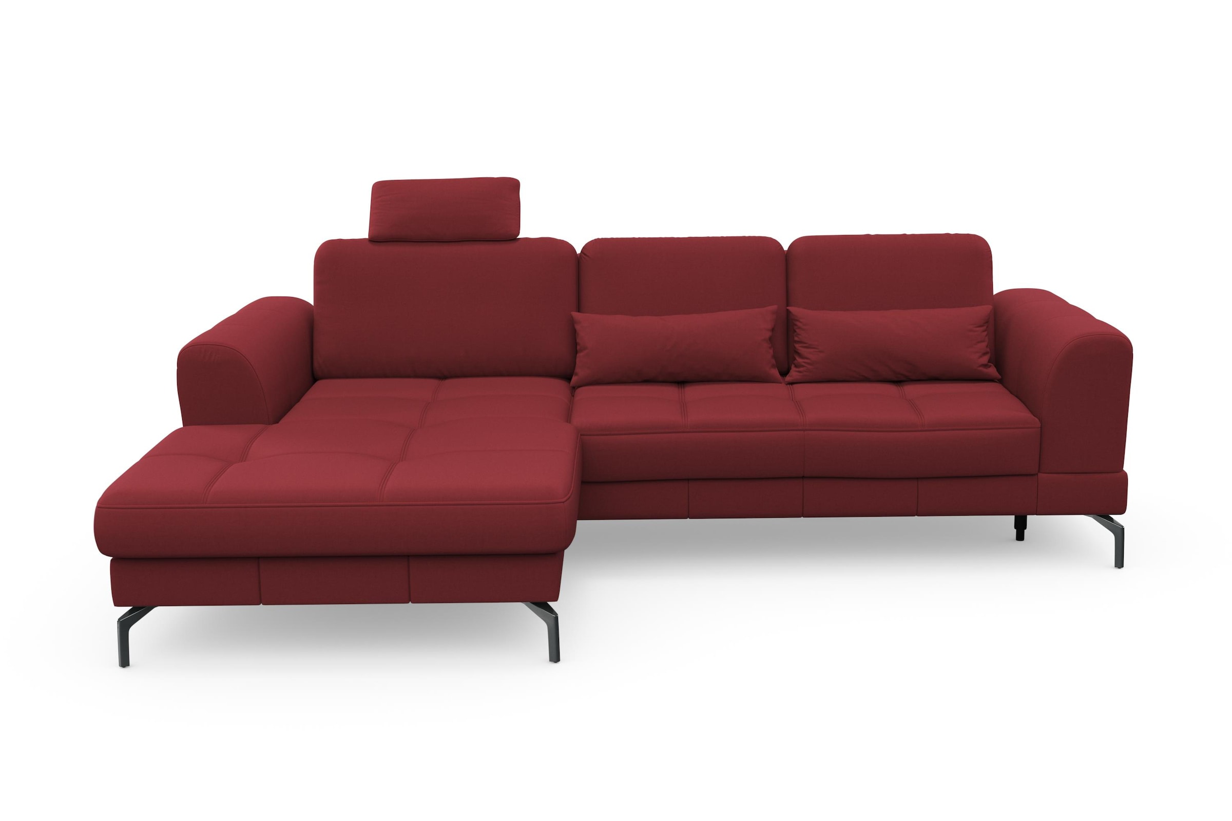 sit&more Ecksofa »Bendigo L-Form«, inklusive Sitztiefenverstellung, Bodenfreiheit 15 cm, 2 Fußfarben