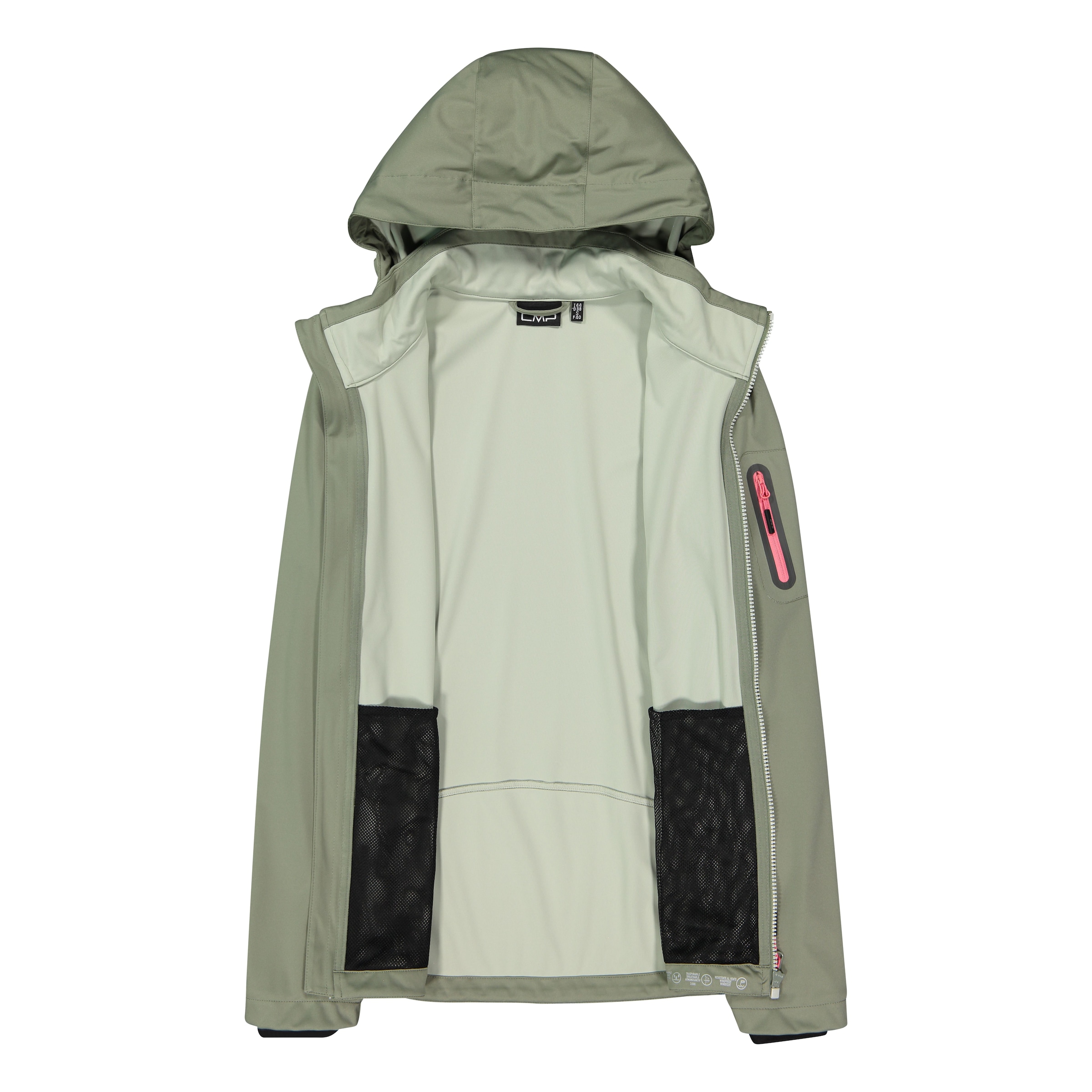 CMP Softshelljacke mit Kapuze Atmungsaktiv & Windabweisend & Wasserabweisend & Leichtes Material