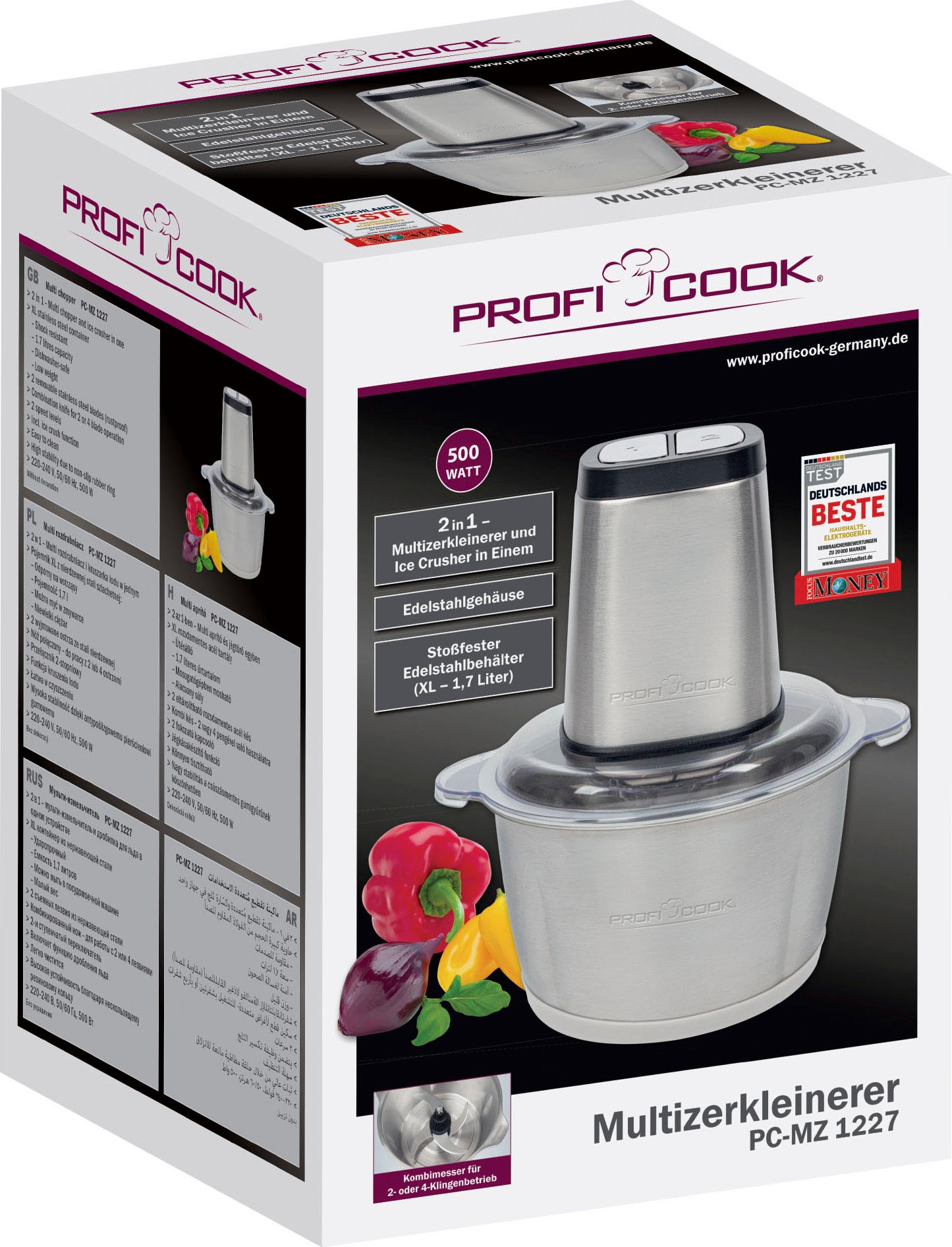 ProfiCook Zerkleinerer »PC-MZ 1227 inox«, 500 W