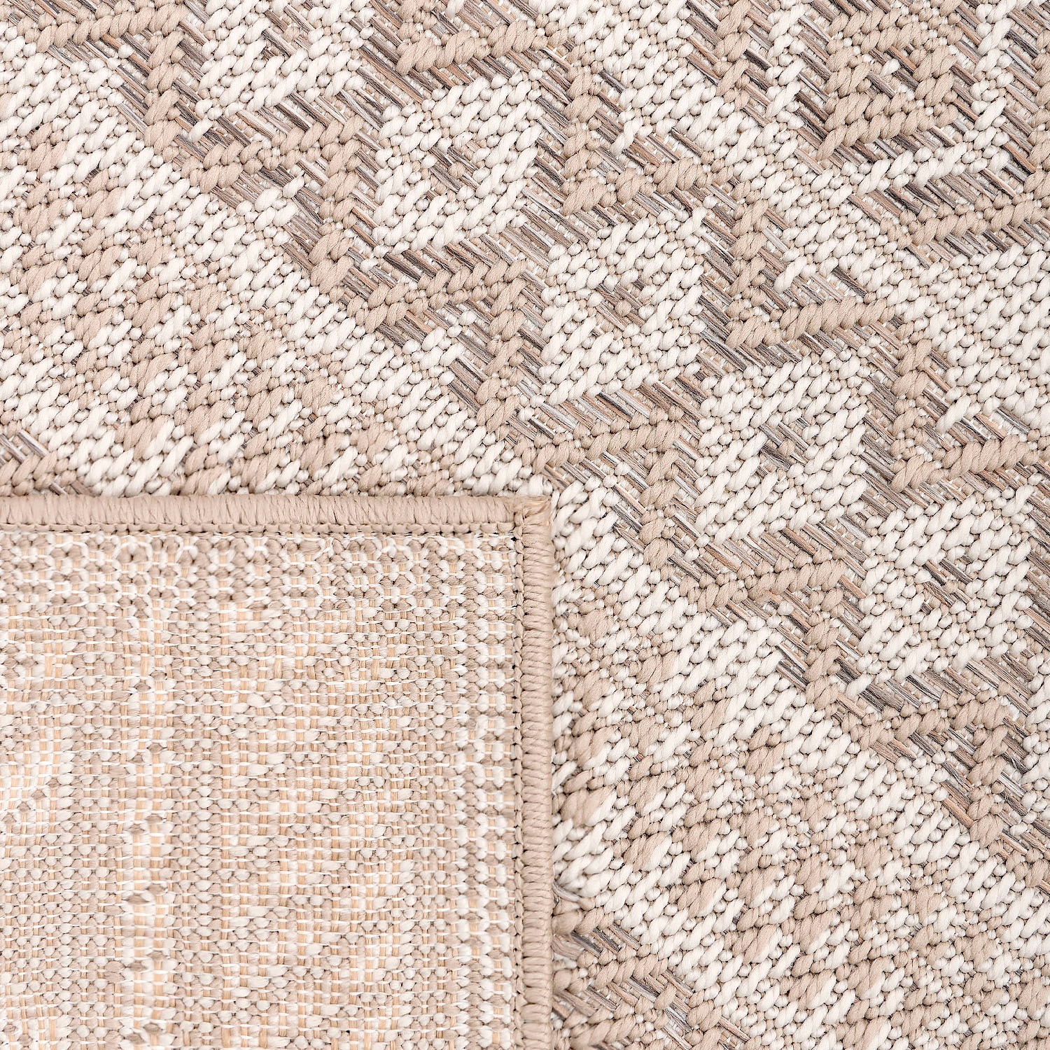 Paco Home Teppich »Vermont 183«, rechteckig, 4 mm Höhe, Flachgewebe, modernes gestreiftes Design, In- und Outdoor geeignet