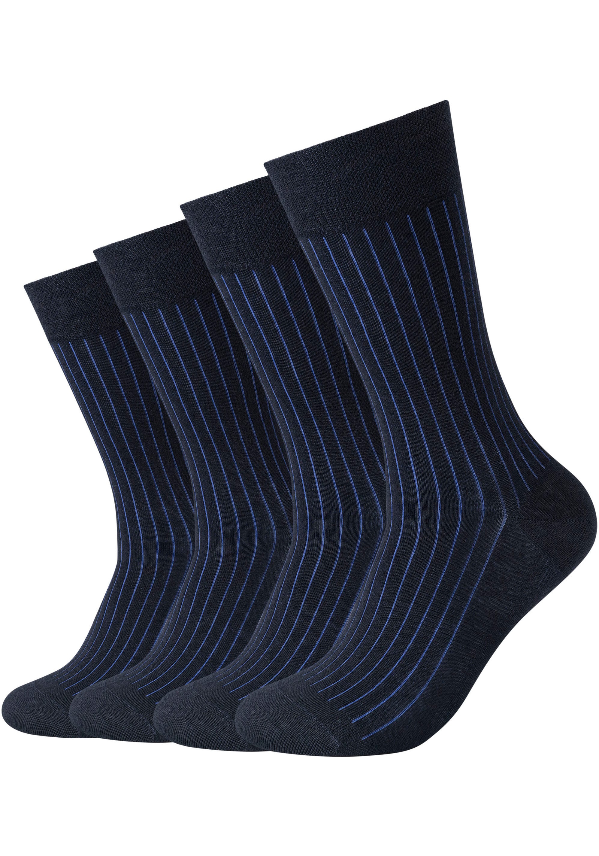 Camano Socken, (Packung, 4er-Pack), mit Rippstruktur