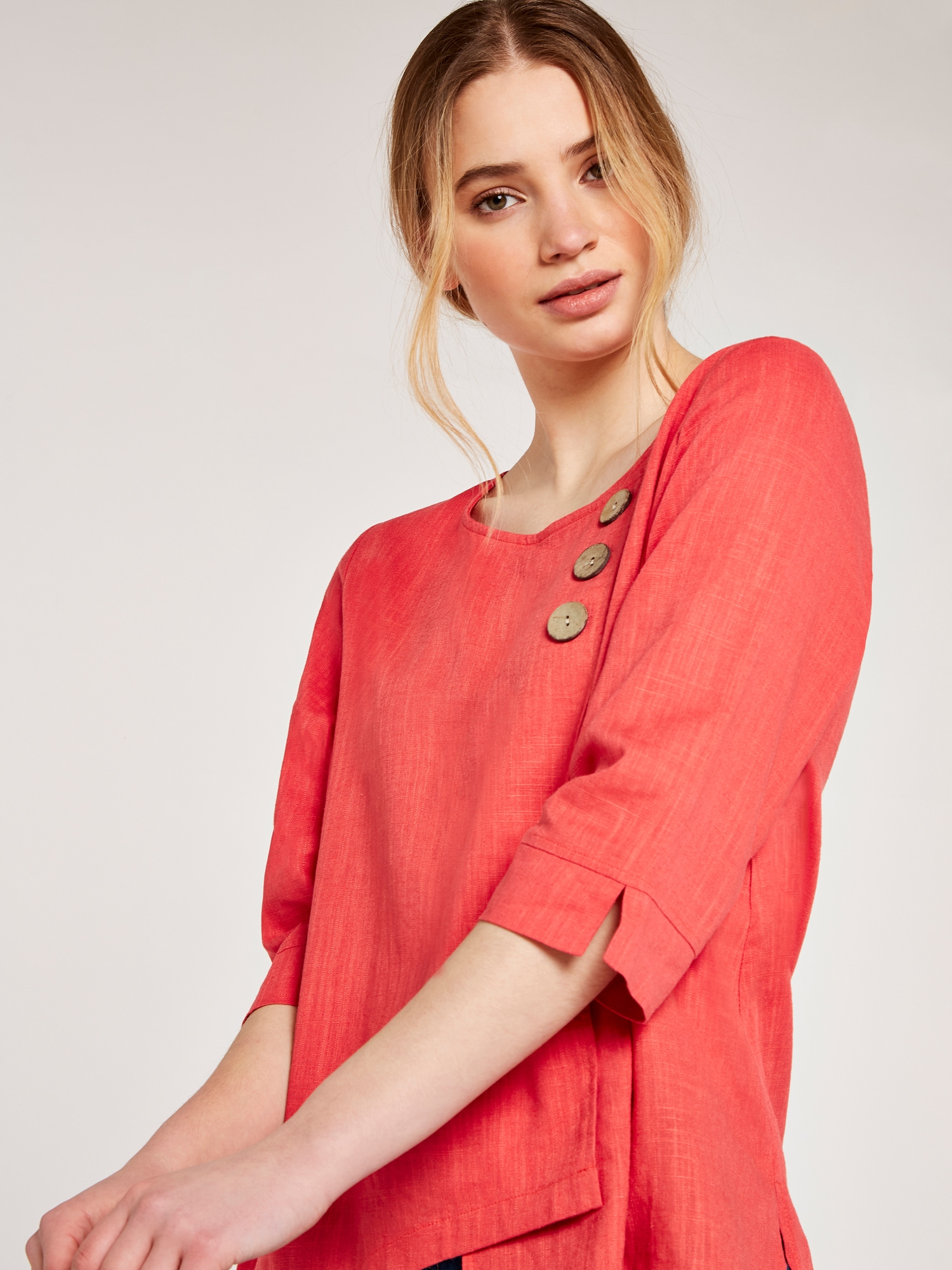 Apricot Klassische Bluse »Bluse« mit drei Knöpfen