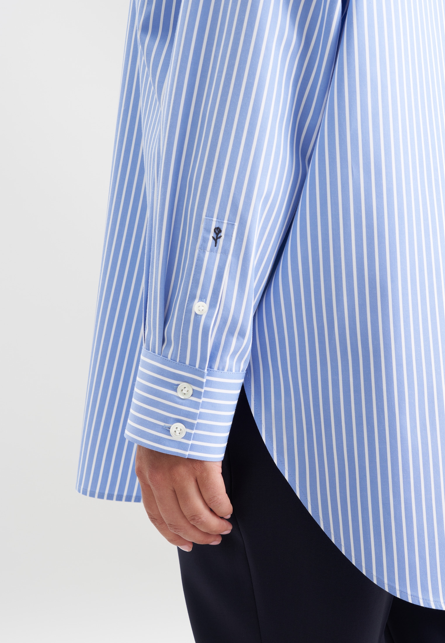 seidensticker Hemdbluse »Schwarze Rose« 1/1 Gestreift