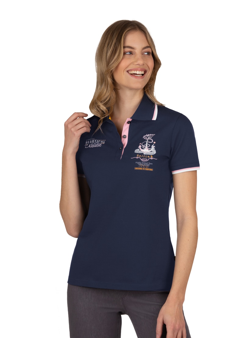 Trigema Poloshirt »TRIGEMA Damen Poloshirt mit maritimem Aufdruck«