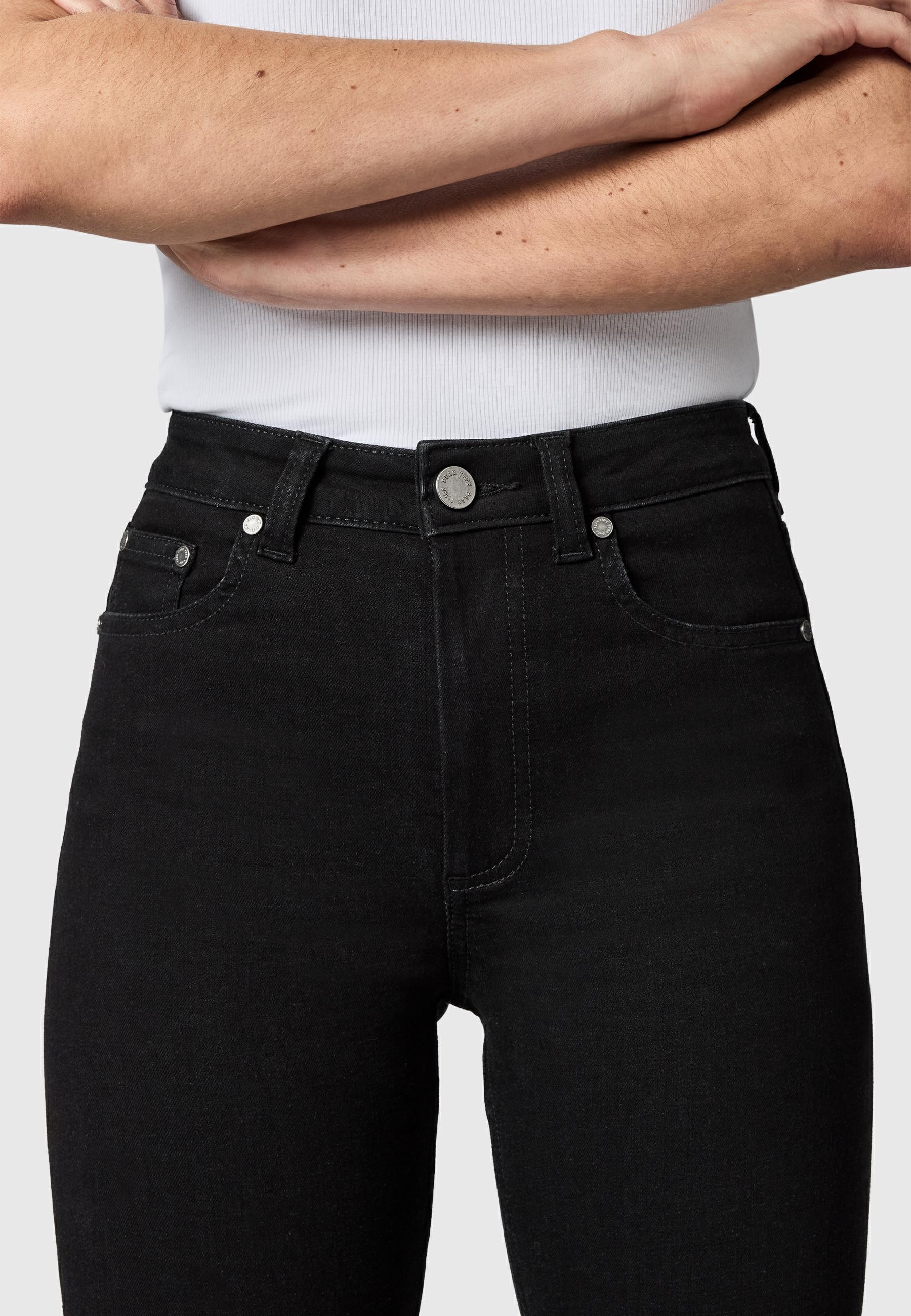 PEAK TIME Straight-Jeans »Straight-Jeans Galaxa« Gerade Damen Jeans mit Logoprägung