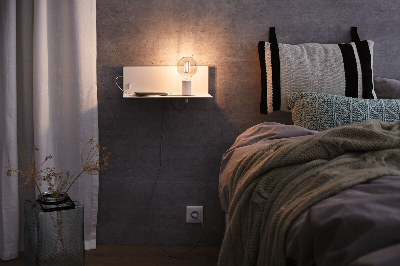 Paulmann Wandleuchte »Devara max. 1x40W USBC 230V Metall«, 1 flammig, Leuchtmittel E27 | ohne Leuchtmittel, E27
