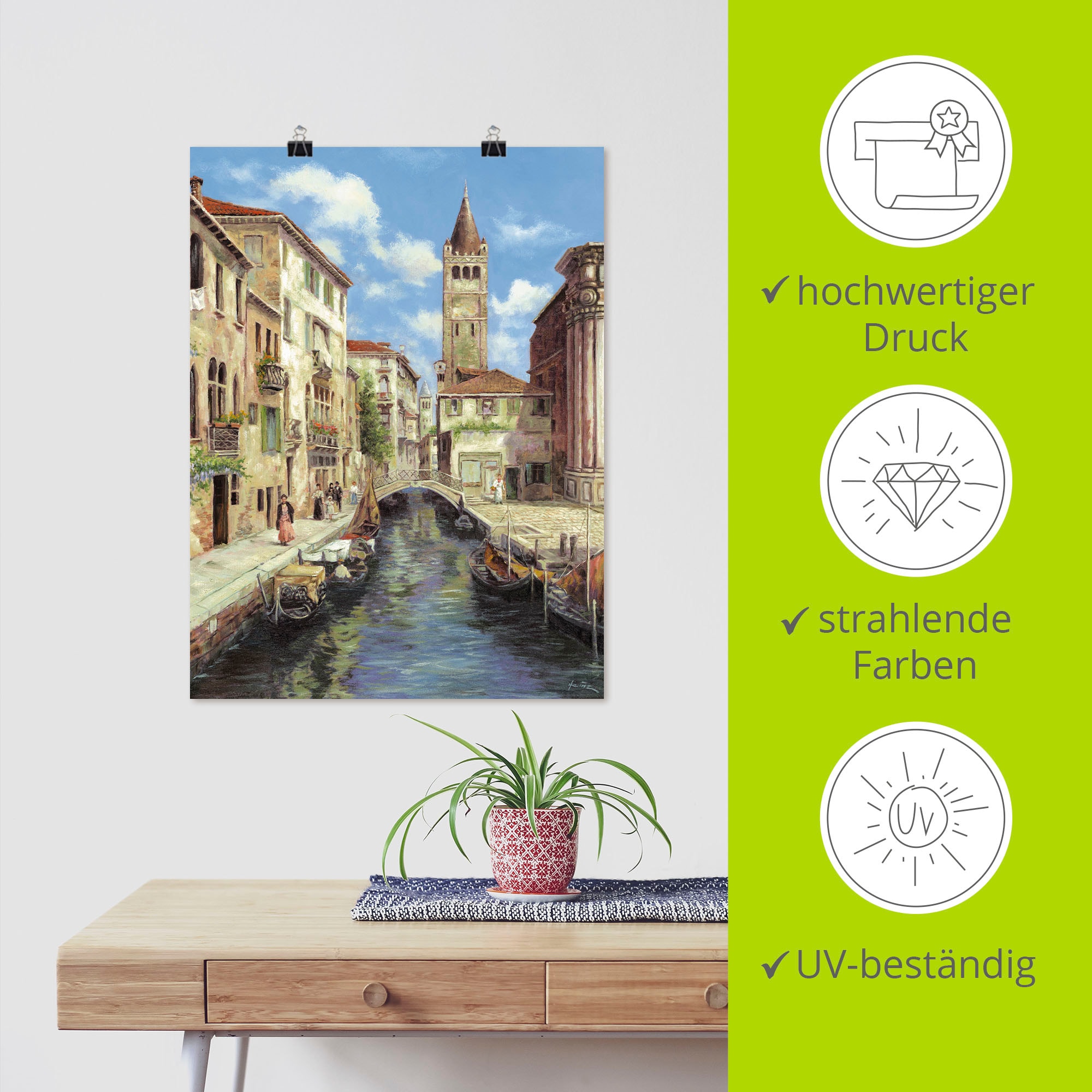 Artland Wandbild »Venedig« Venedig 1 Stk. tlg. als Leinwandbild, Poster in verschied. Größen