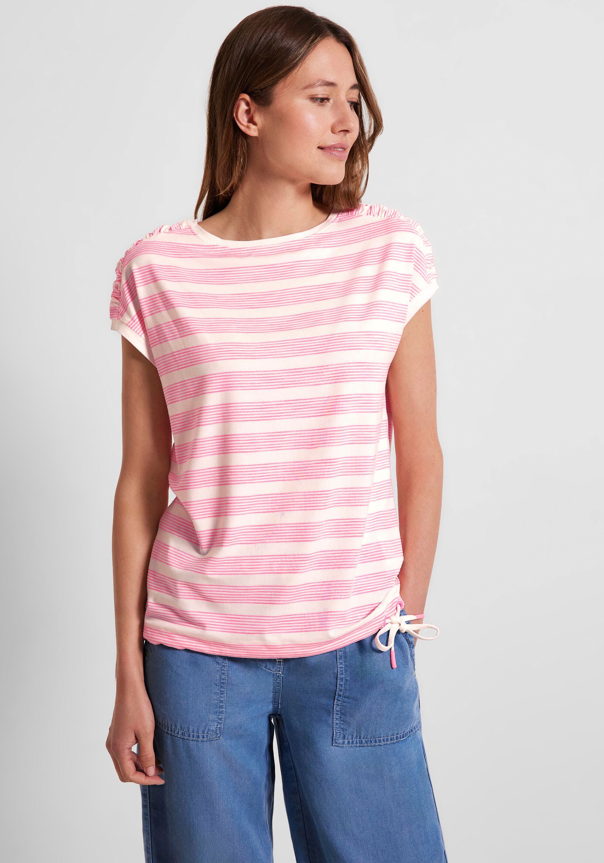 Cecil T-Shirt, mit gerafften Schultern im OTTO Online Shop