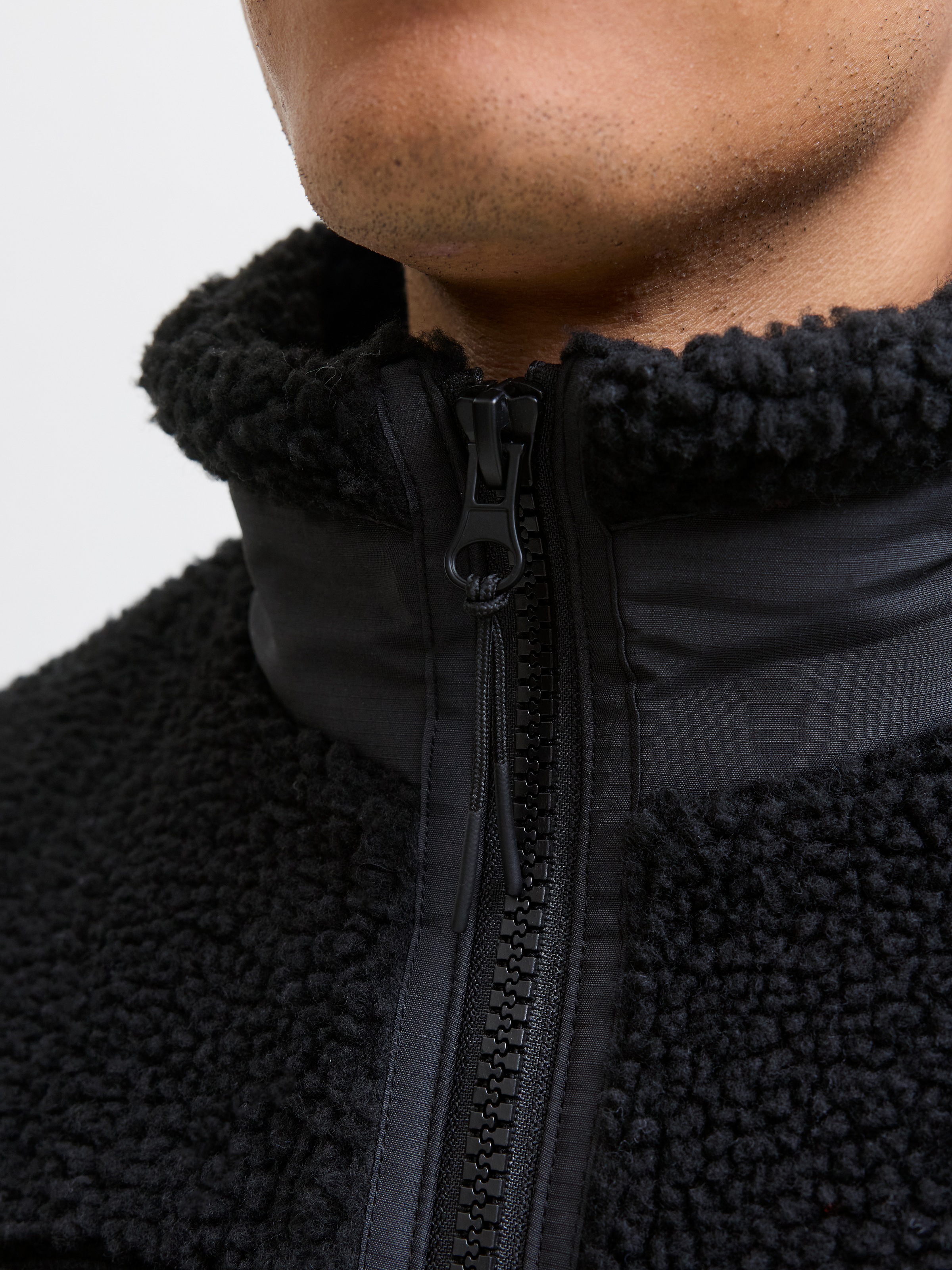 Jack & Jones Fleecejacke »JJESOHO TEDDY JACKET NOOS«, ohne Kapuze