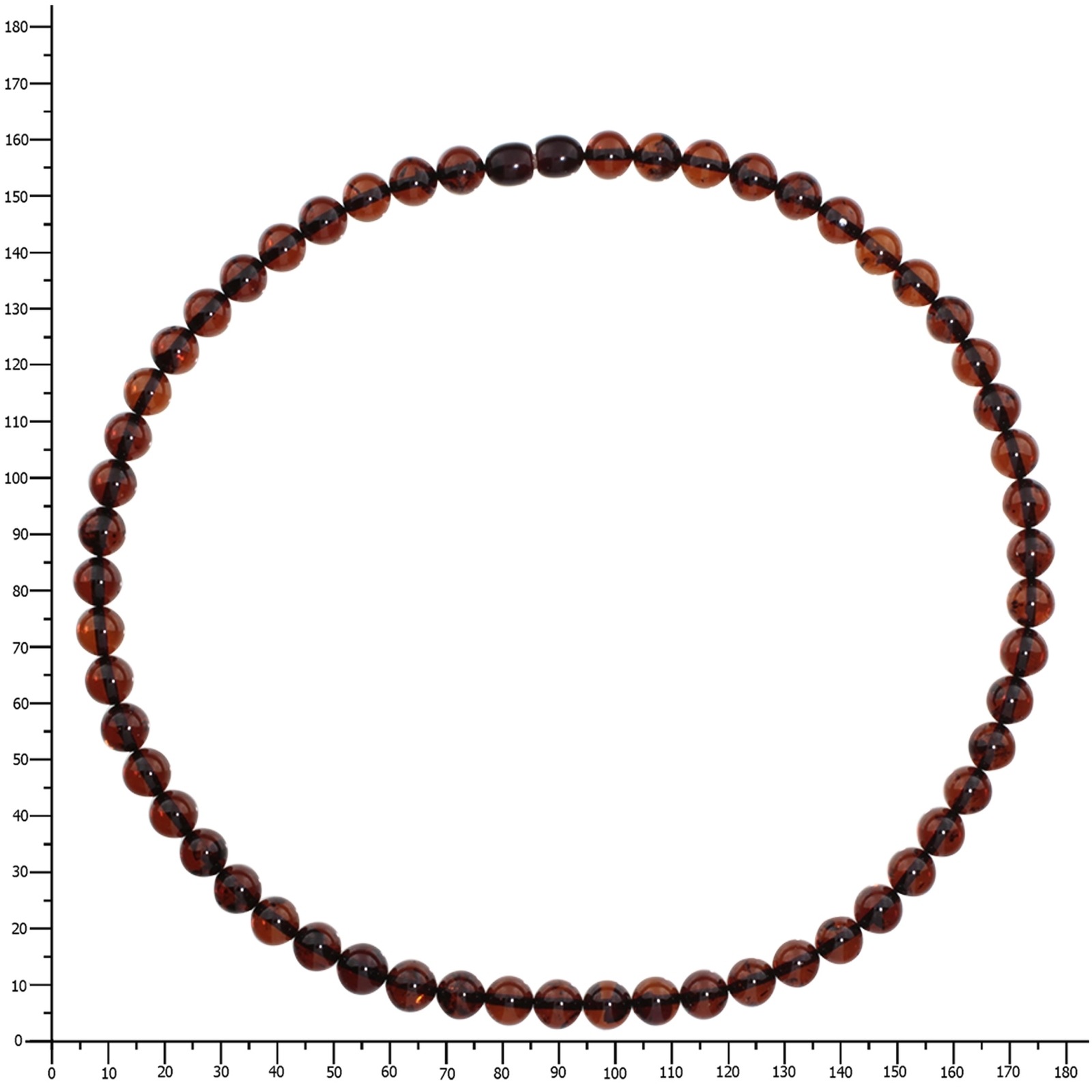 OSTSEE-SCHMUCK Kette ohne Anhänger »- Kugel 8 mm - Bernstein -,«