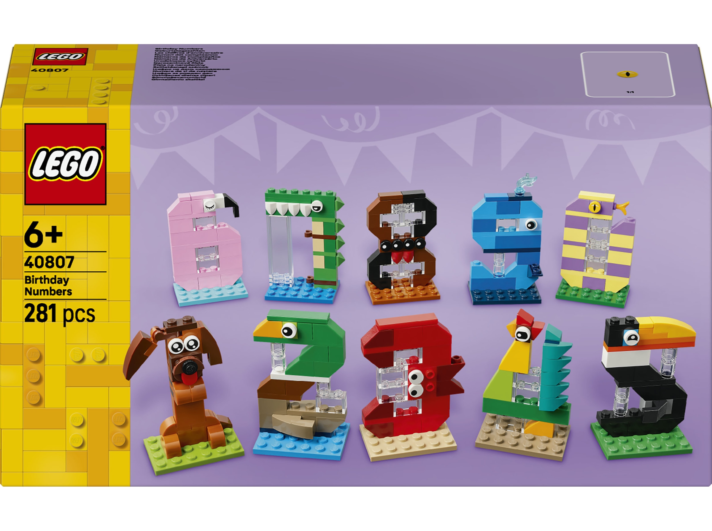 LEGO® Konstruktionsspielsteine »Geburtstagszahlen (40807), LEGO Iconic« Made in Europe