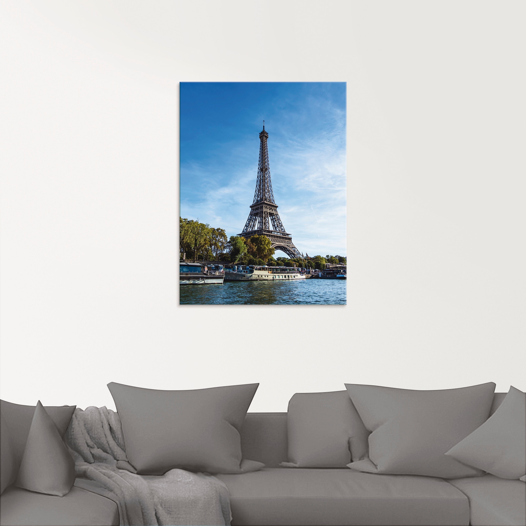 Artland Glasbild »Blick auf den Eiffelturm in Paris«, Gebäude, (1 St.), in verschiedenen Größen