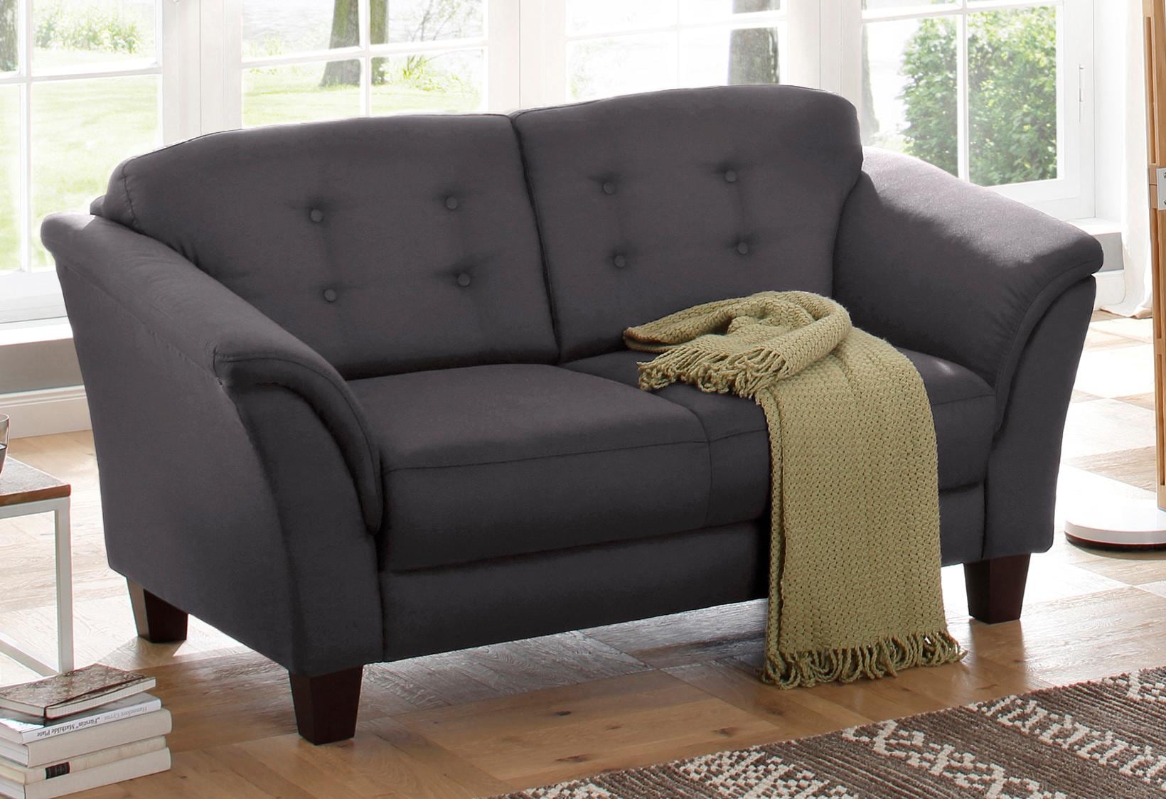 Home affaire 2-Sitzer »Trondheim« mit Federkern, Knopfheftung im Rücken, Füße Buche