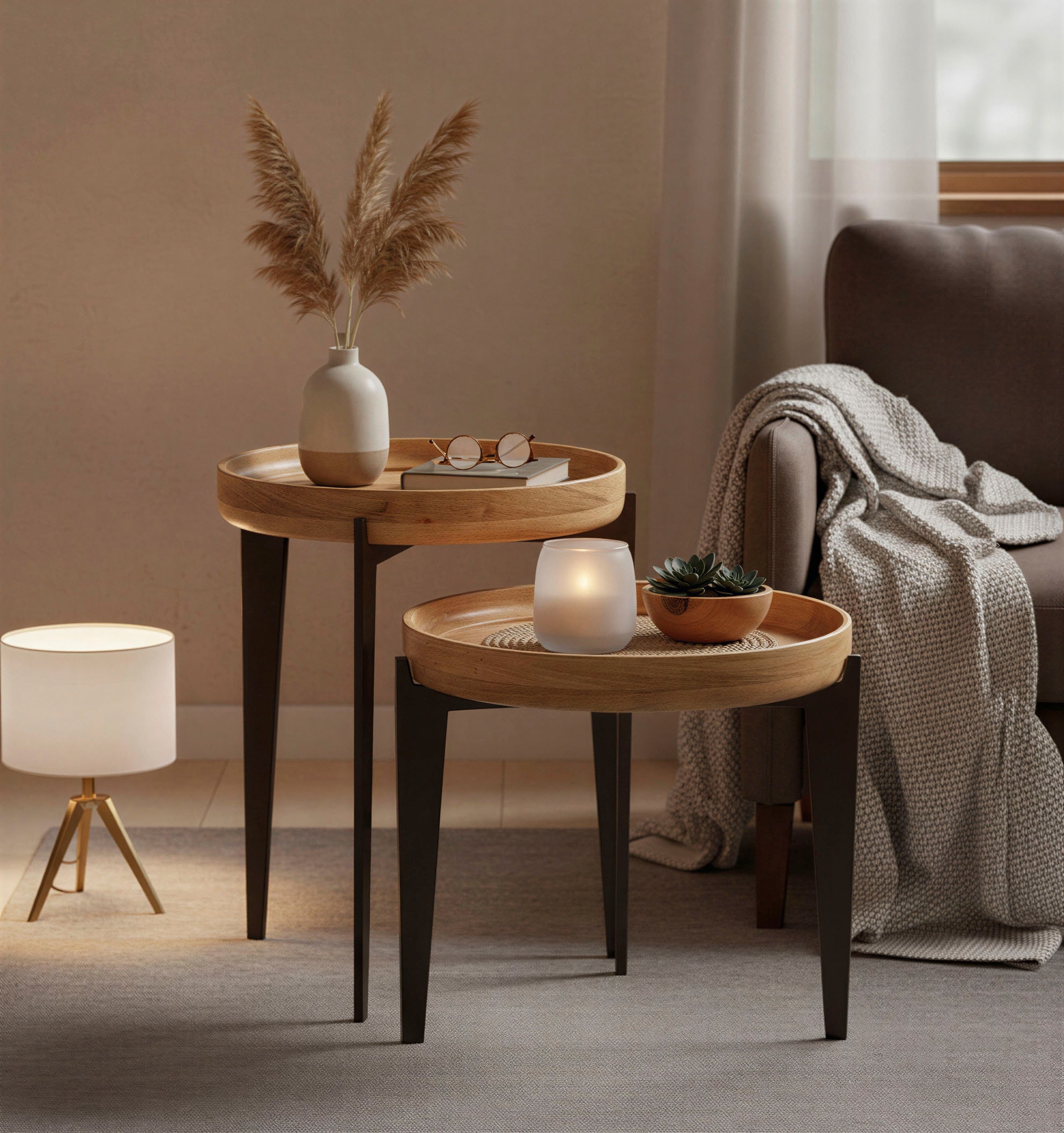 SIT Beistelltisch »T-TRAY TABLE SMALL« mit Tablett, rund, ø 46 cm