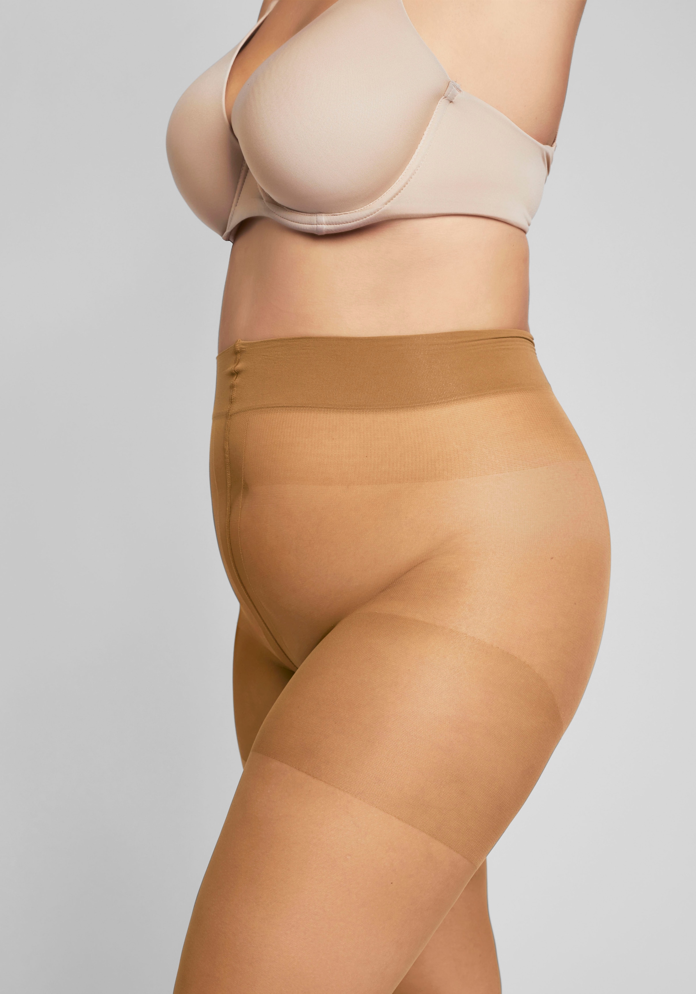 Camano Feinstrumpfhose »fine curvy«, (1 St.), mit nahtlosem Bundabschluss