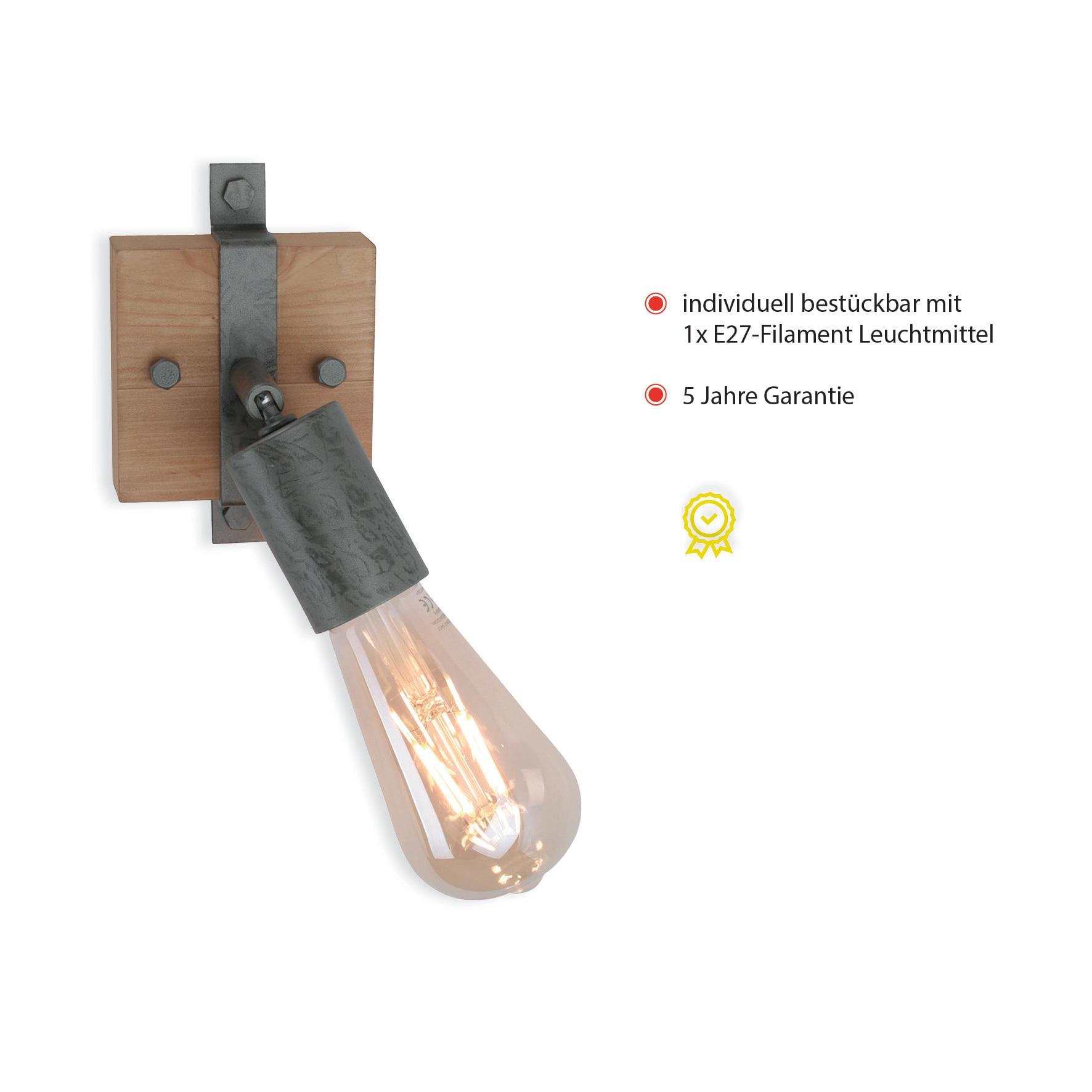 JUST LIGHT Deckenleuchte »SLAT« E27 1 Stk. ExklusiveE27