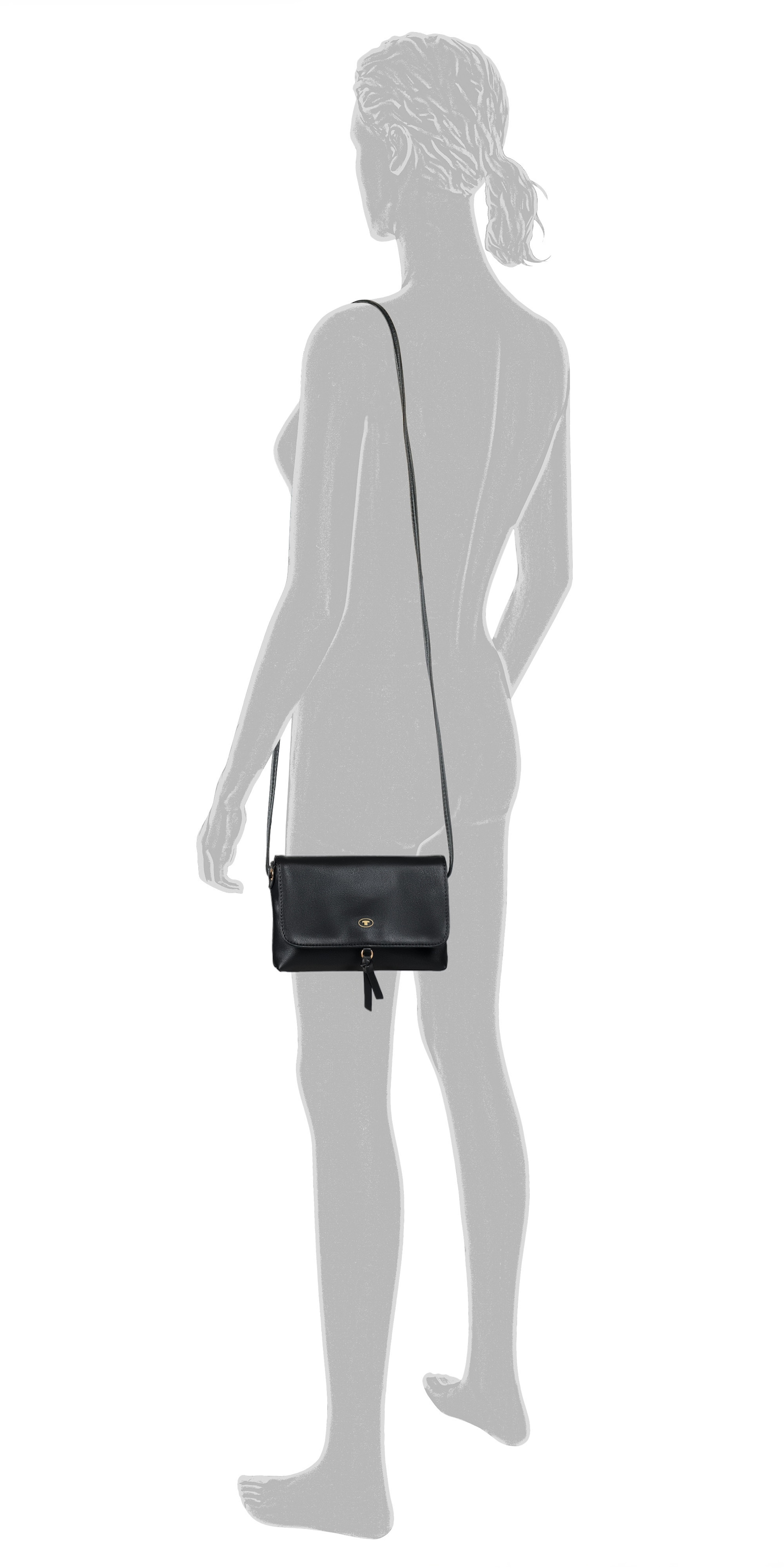 TOM TAILOR Umhängetasche »Luna« mit hochglänzendem Logo und kleinem dekorativen Knoten