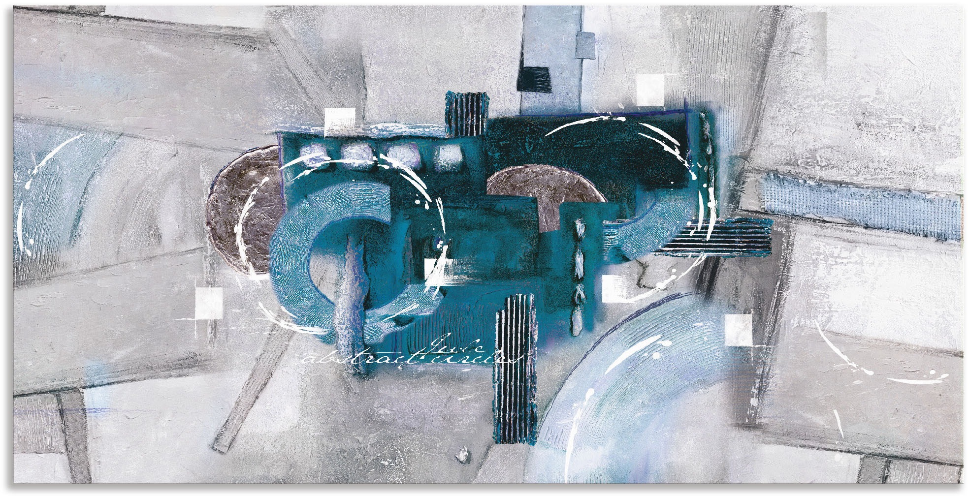 Artland Wandbild »Abstrakte blaue Kreise«, Wandaufkleber Leinwandbild, in Online kaufen versch. Größen Gegenstandslos, (1 OTTO Poster als im oder Shop St.), Alubild