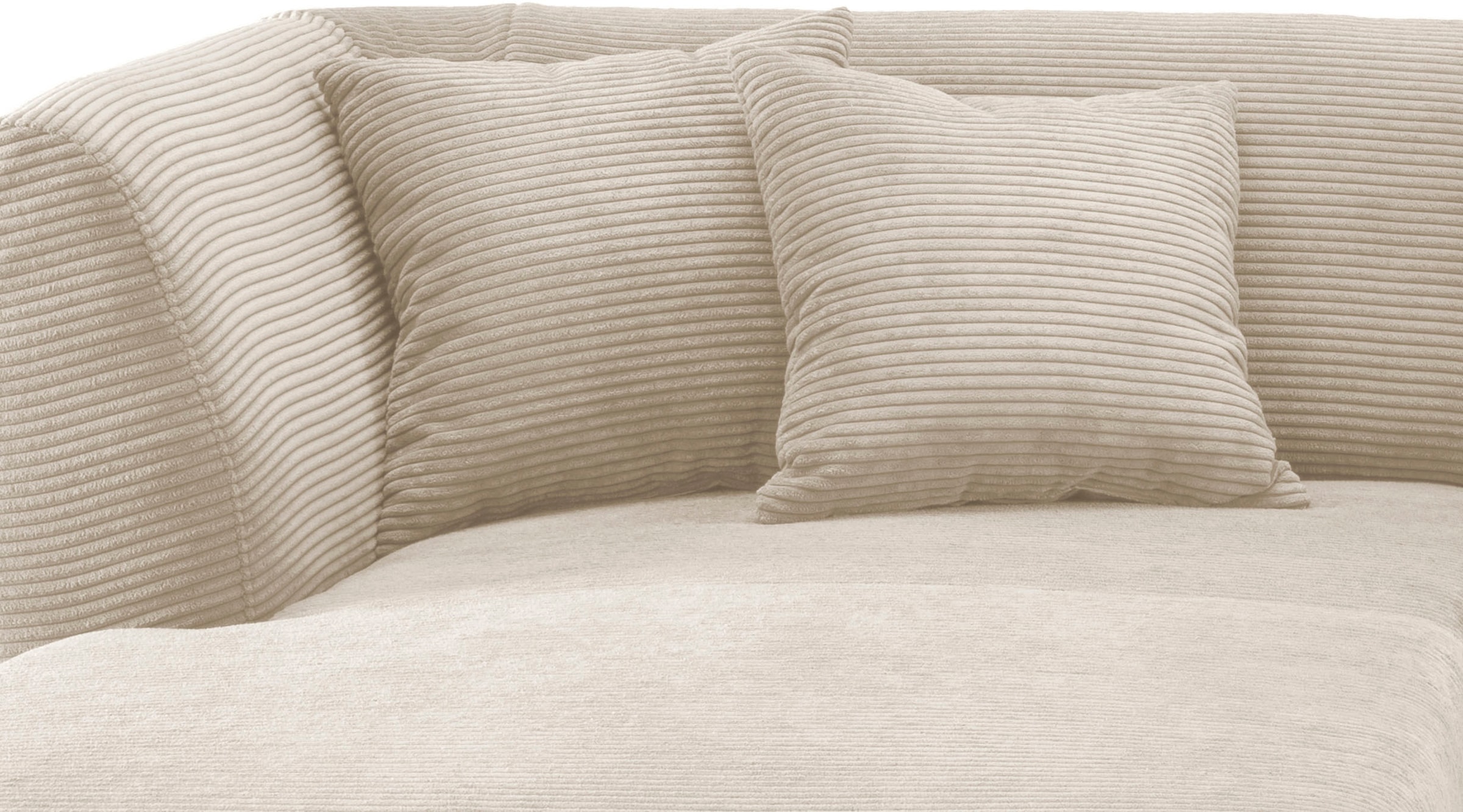 INOSIGN Ecksofa »Colori L-Form«, Holzfußfarbe wählbar, inkl. 4x Zierkissen