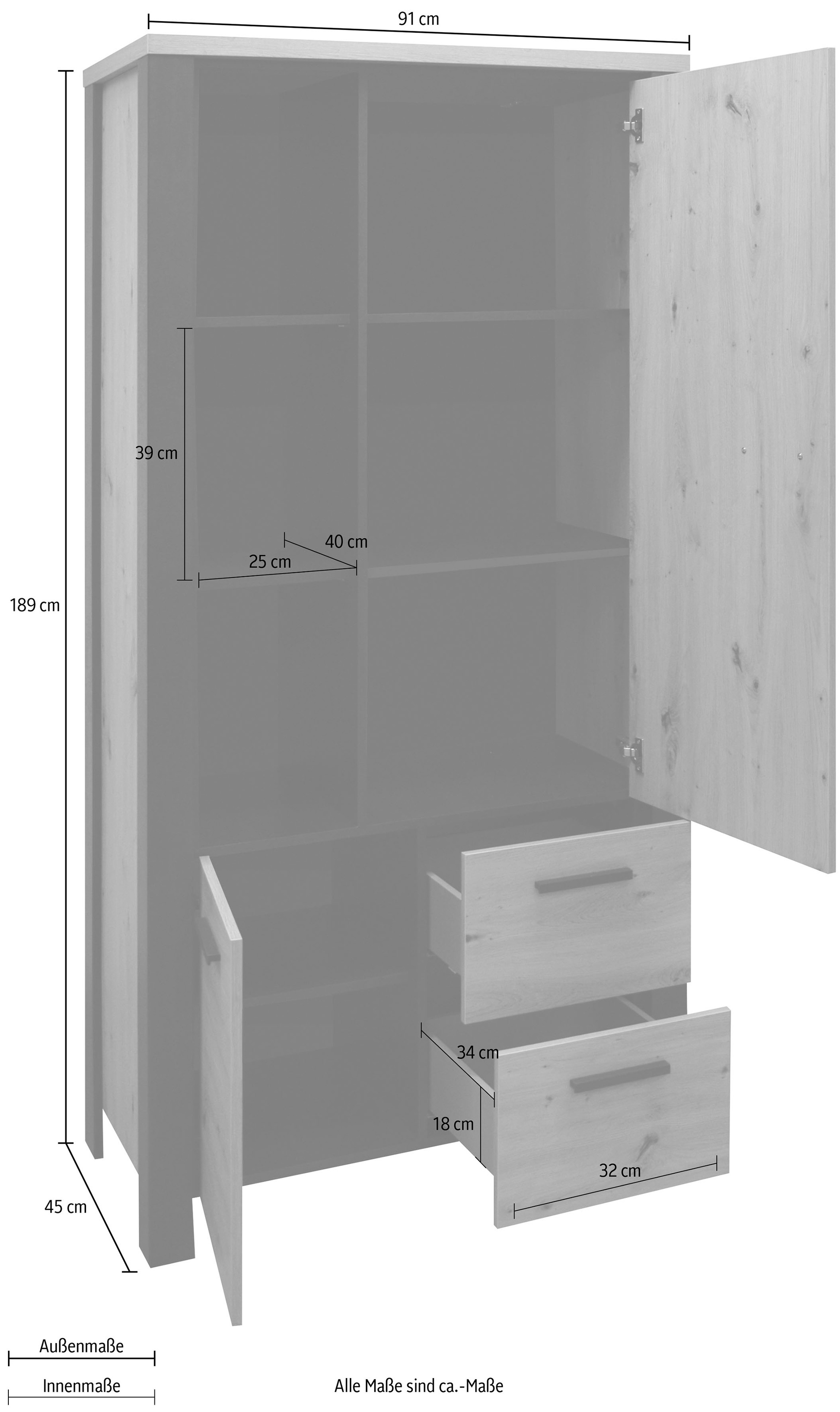 Mäusbacher Hochschrank »Litza«, Höhe 189 cm