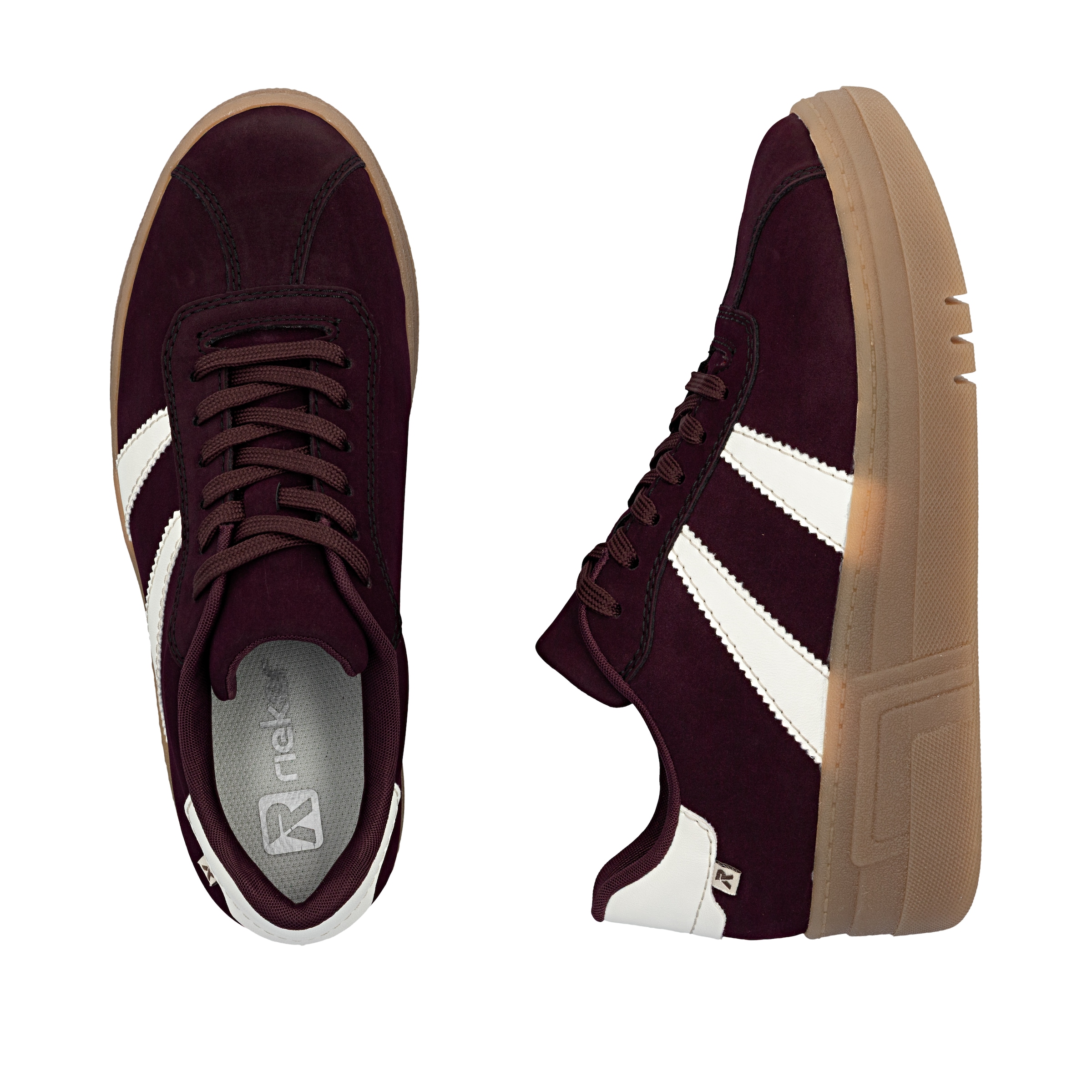 Rieker Plateausneaker  Basket-Sneaker, Retro-Sneaker, Schnürschuh mit weichem Schaftrand