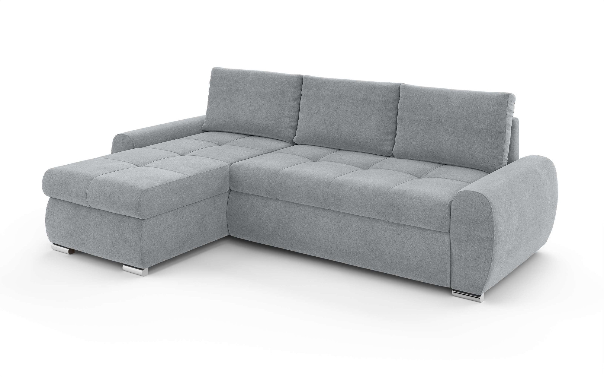 INOSIGN Ecksofa »HAVERHILL Schlafsofa mit Bettkasten, Maße B/H/T: 237/89/166 cm«, L-Form mit Recamiere links oder rechts bestellbar, Wellenunterfederung