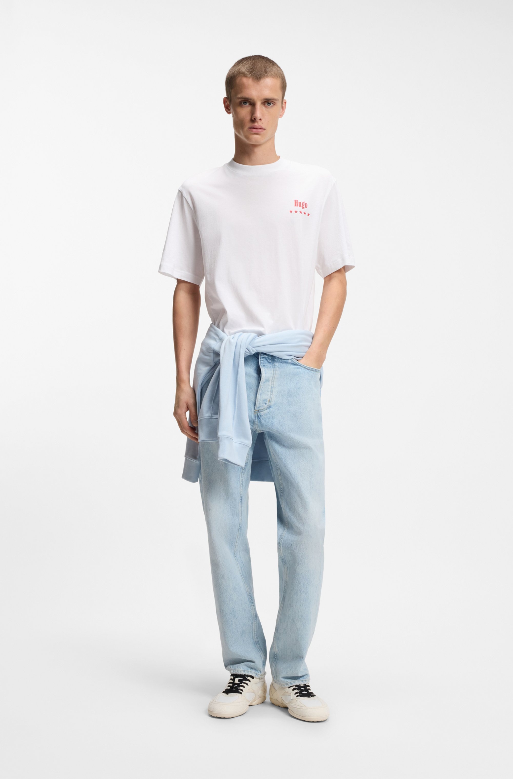 HUGO Blue T-Shirt »Nucavo« mit Artwork, regular fit