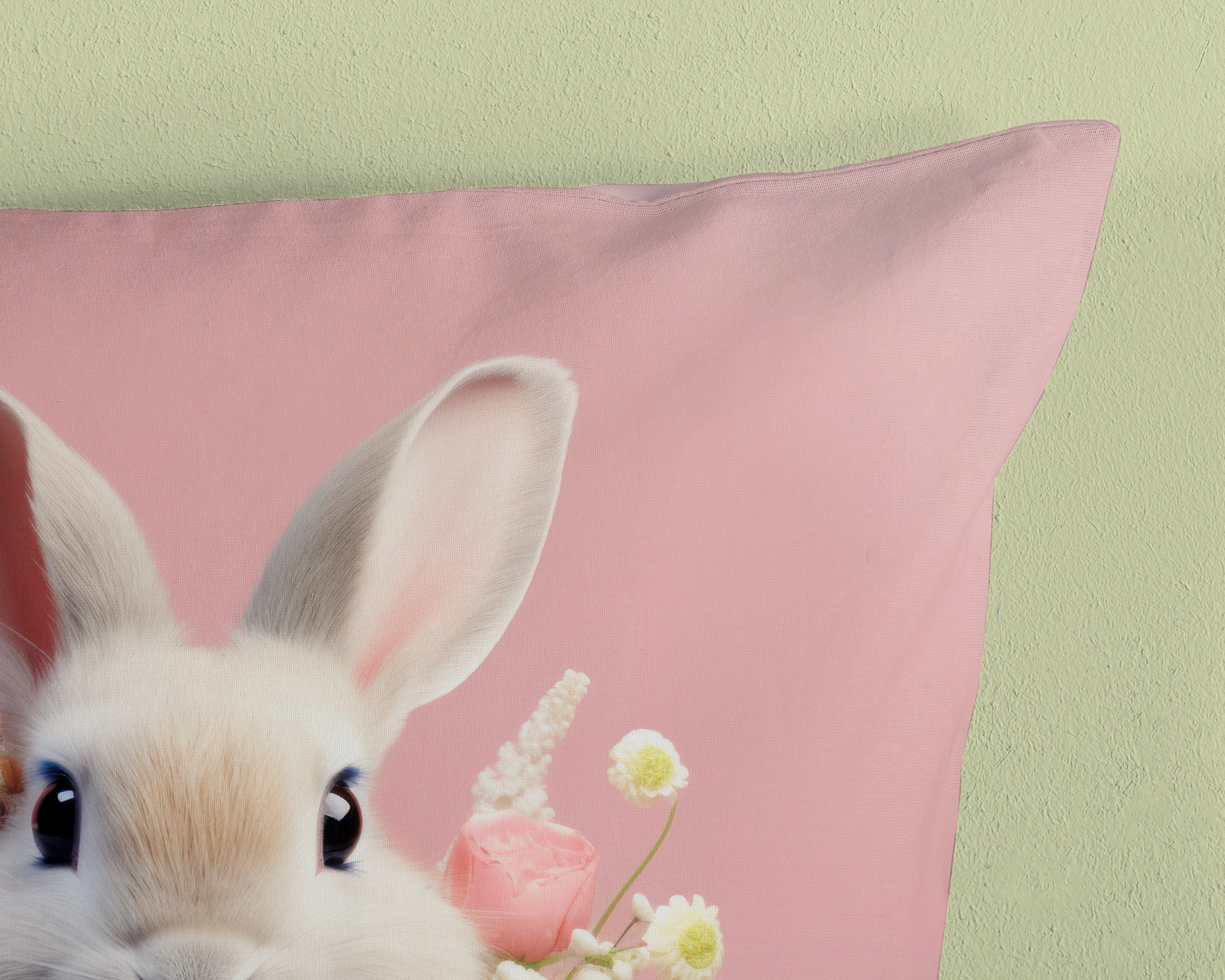 PURE luxury collection Kinderbettwäsche »Cathy«, Mikrofaser, 135x200, 2 Teilig, Wendeoptik, Kind, Mädchen, Kaninchen
