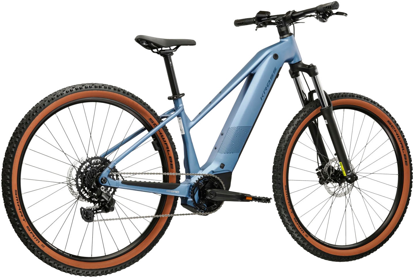 Kross »Influx Hybrid 2.0 16,7Ah / 600 Wh 29 Zoll blau 9 Gänge 2026« 9 Gang Shimano CUES U4000 Schaltwerk Kettenschaltung Mittelmotor 250 W