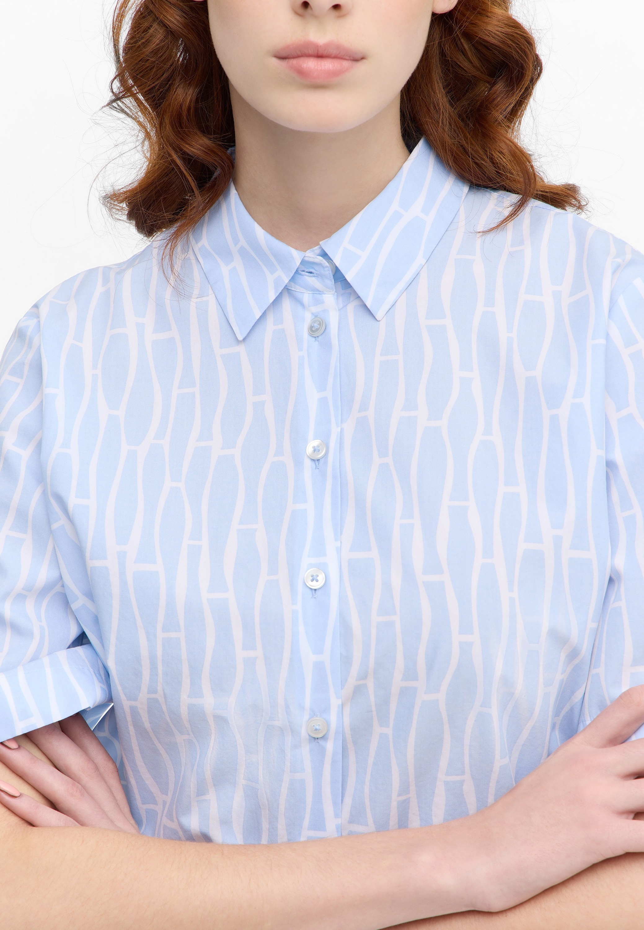 Eterna Hemdbluse »LOOSE FIT« EASY IRON (bügelleicht)