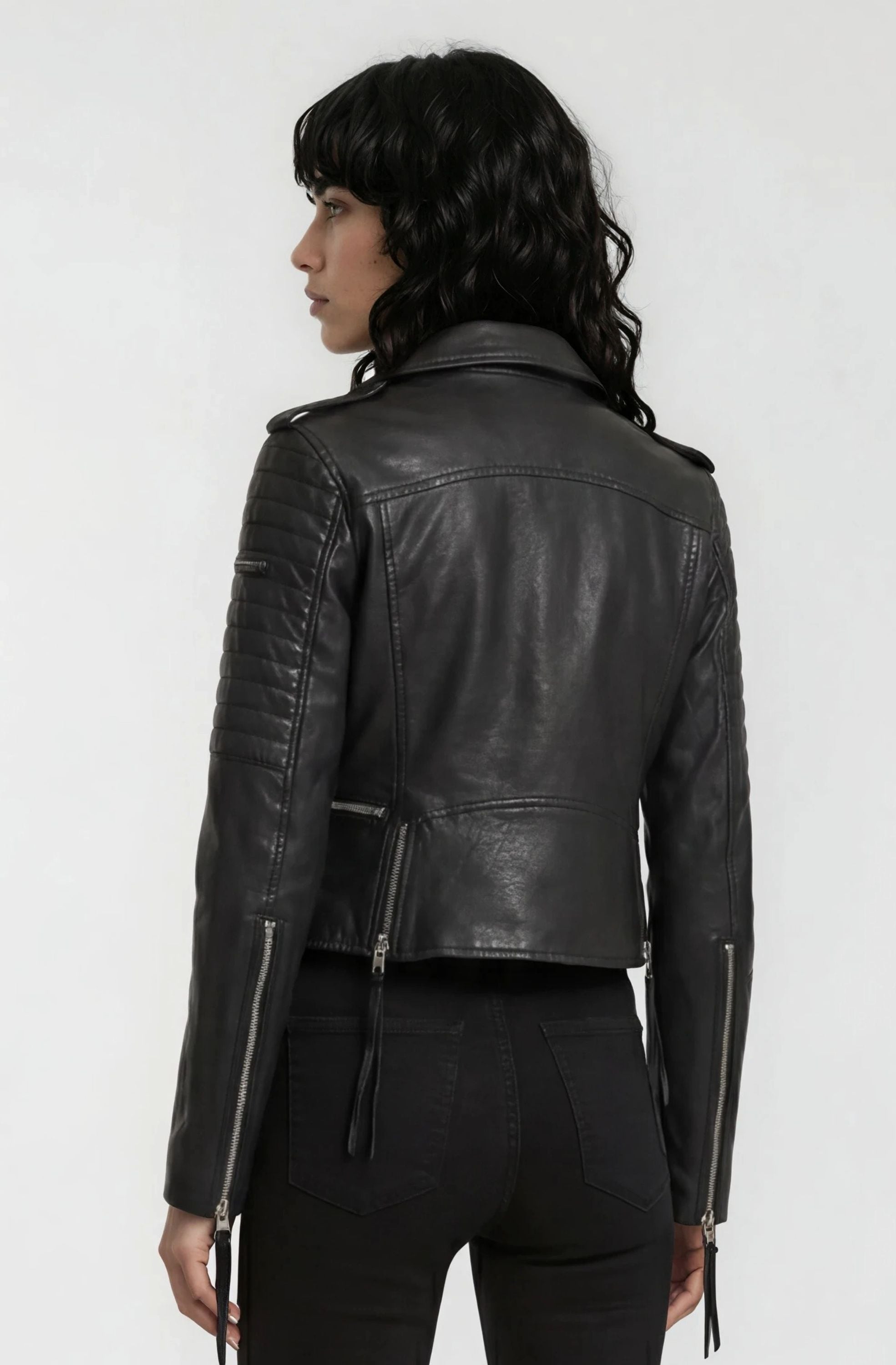 trueprodigy Lederjacke »Jade mit Reißverschluss Details« ohne Kapuze