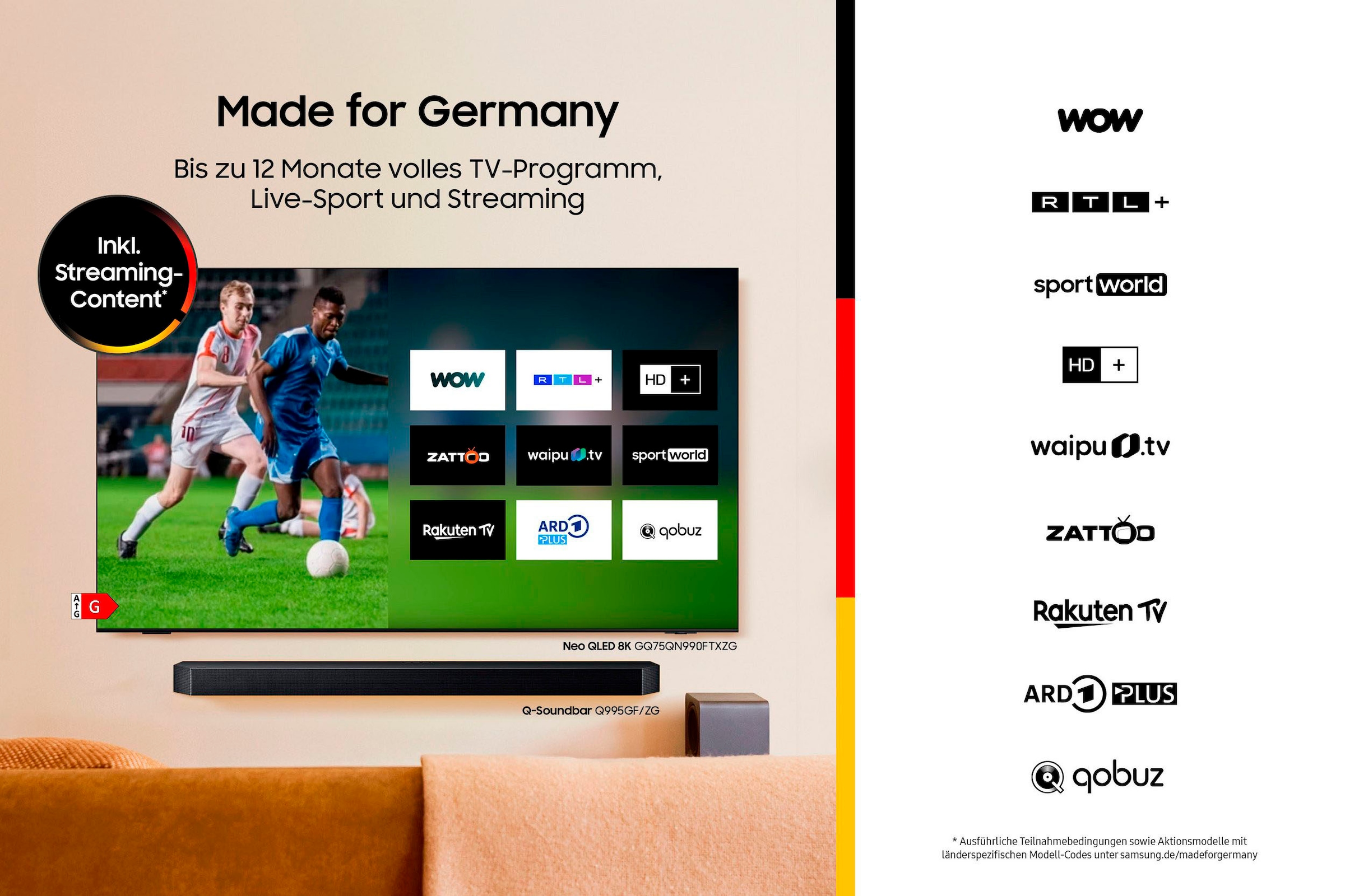 Samsung QLED Mini LED-Fernseher »GQ50QN90DAT« 125 cm/50,0 ″ Smart-TV