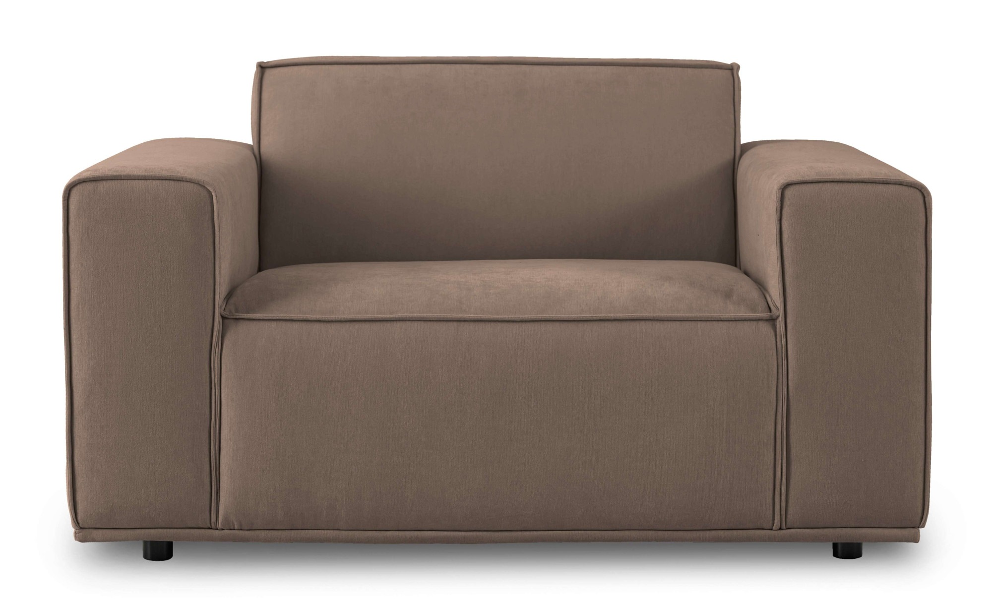 Home affaire Loveseat »Avelin, 1.5 Sitzer, 140 cm, Chenille, Struktur-Boucle«, mit Wellenunterfederung, Kedernaht, bodentief, Skandi-Design