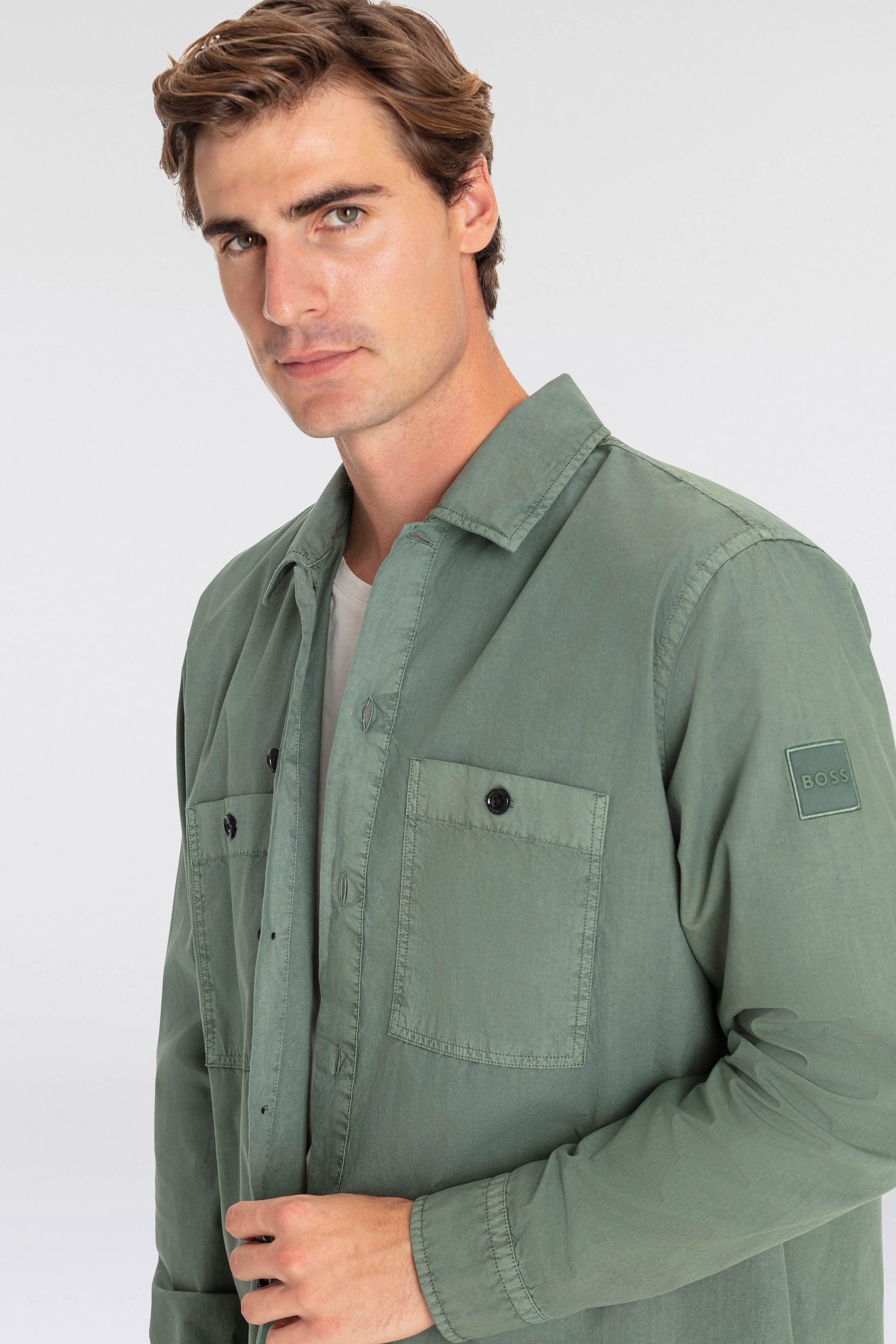 BOSS ORANGE Hemdjacke »Locky«, mit Brusttaschen