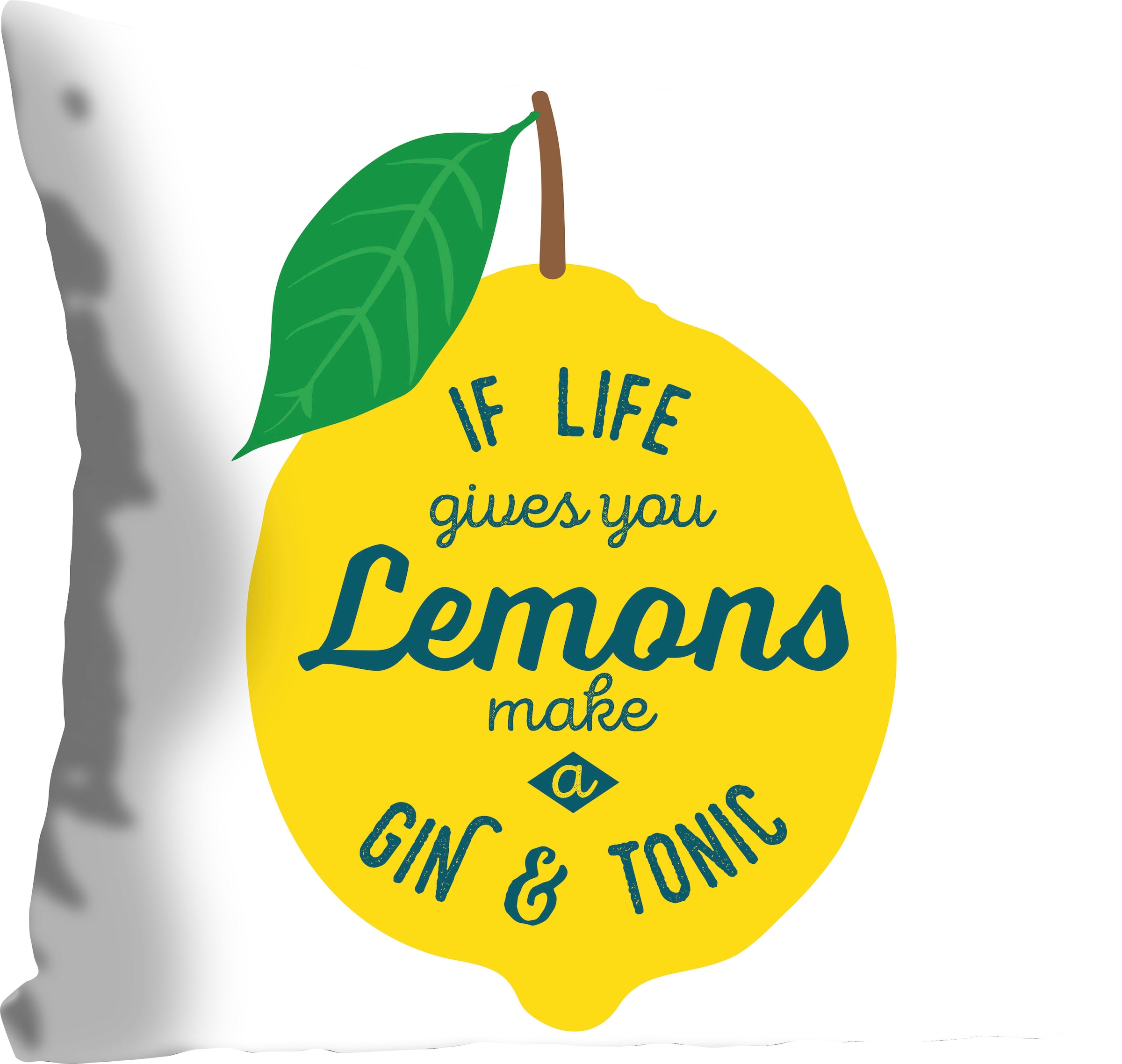 queence Dekokissen »Lemons«, mit einer Zitrone, OTTO 1 Stück ohne bei Füllung, Kissenhülle kaufen